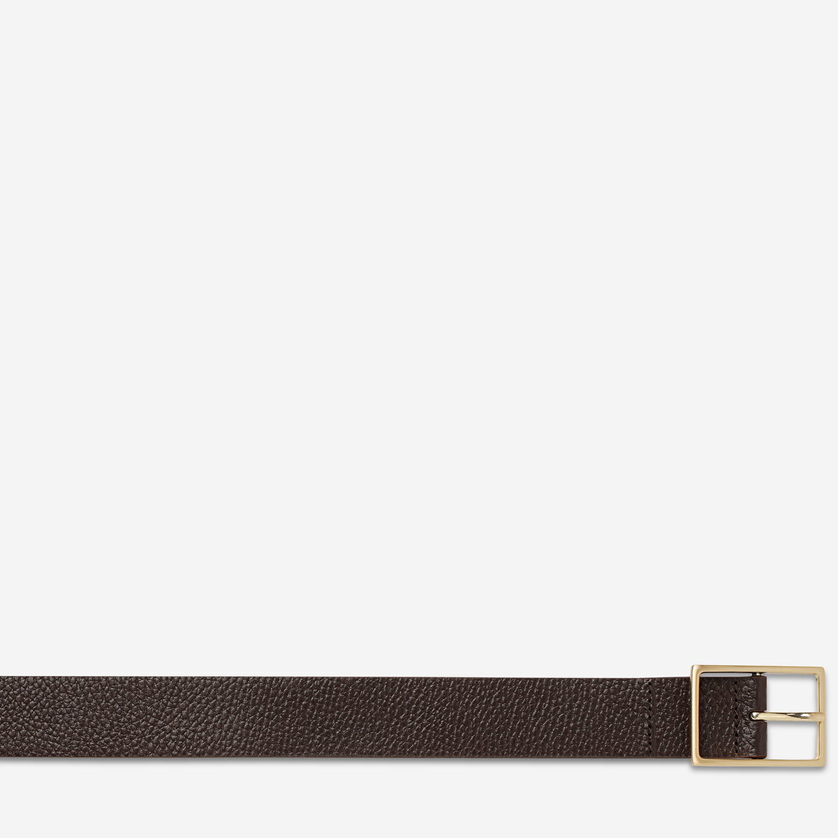 Authentic Leather Belt for Men - Chocolate Brown & Gold Buckle - Stylish & Durable for Casual, Office & Formal Wear