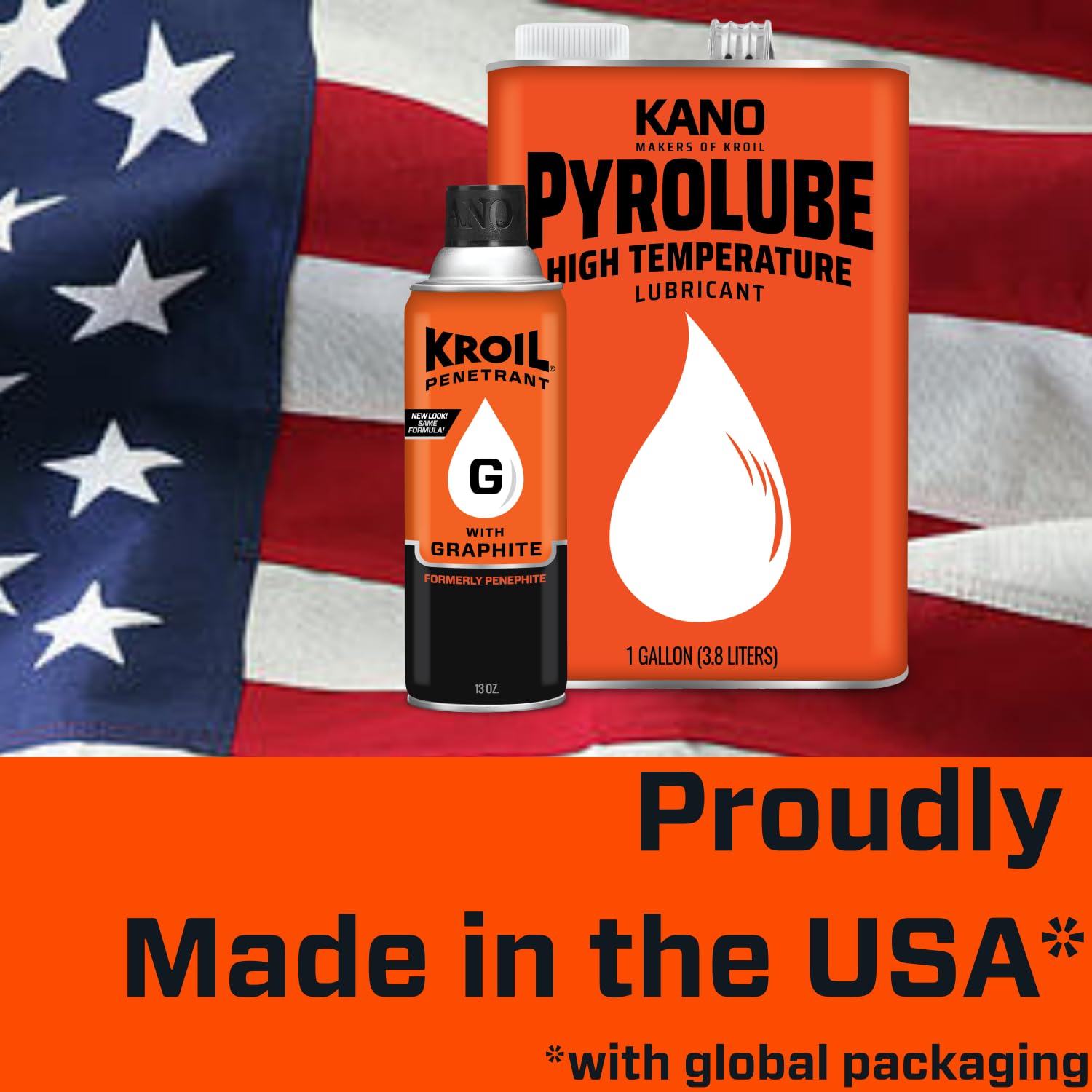 Kroil Extreme Heat Bundle (Aerosol Spray & Oil - 13oz & 1 Gallon 2-Pack) | Graphite Penetrant & Pyrolube High-Temp Industrial Lubricant (PH132-PY011) for Rust Removal, Valve Maintenance & Heavy Machinery Protection