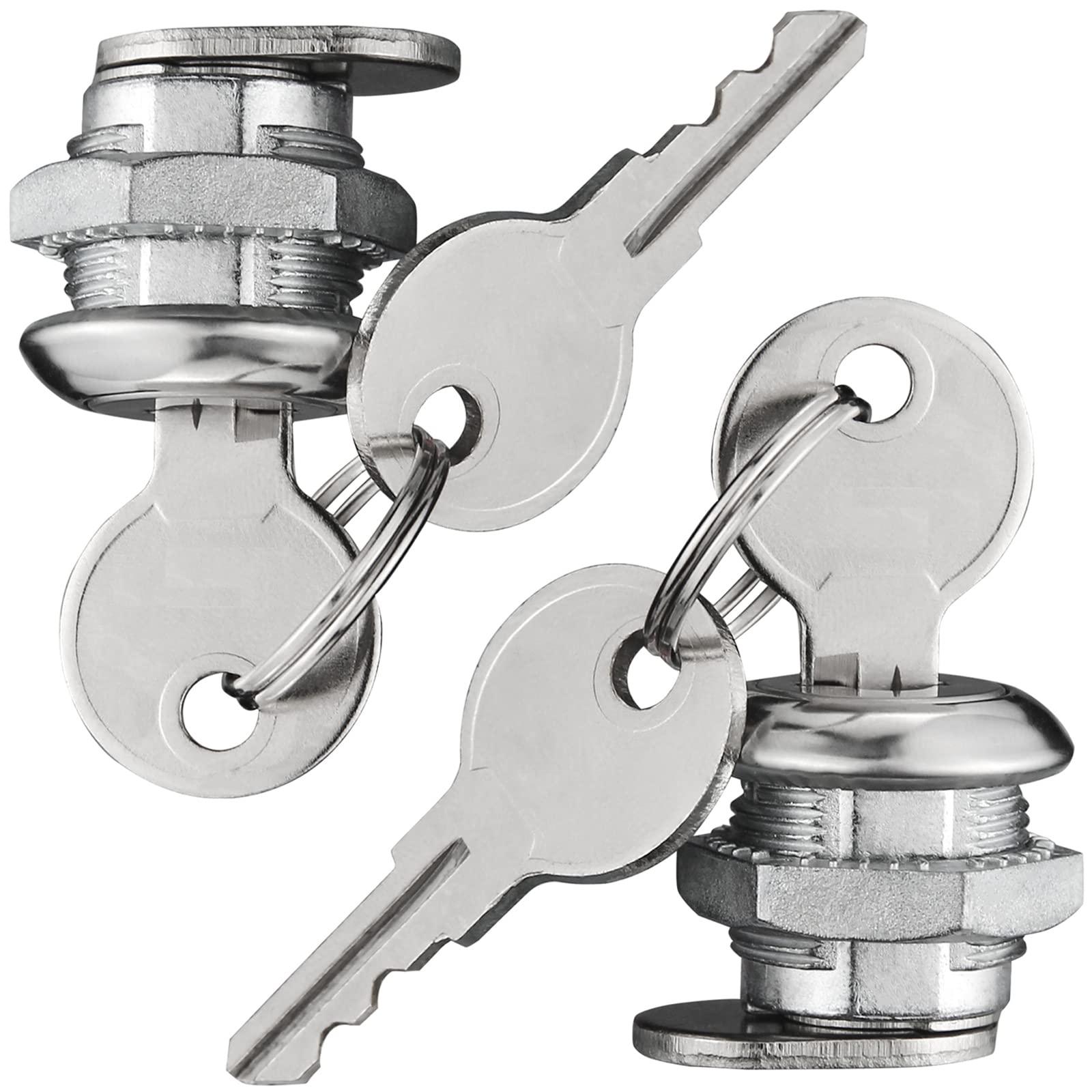 2 Pack Universal Truck Tool Box Lock - Keyed Replacement Latch Cylinder for Pickup Toolbox Handles | Compatible with UWS, Dee Zee, Delta, Kobalt, Better Built, Husky & Craftsman Toolboxes | Secure Storage for Tools & Equipment in Pickup Trucks, Work Vans & Trailers