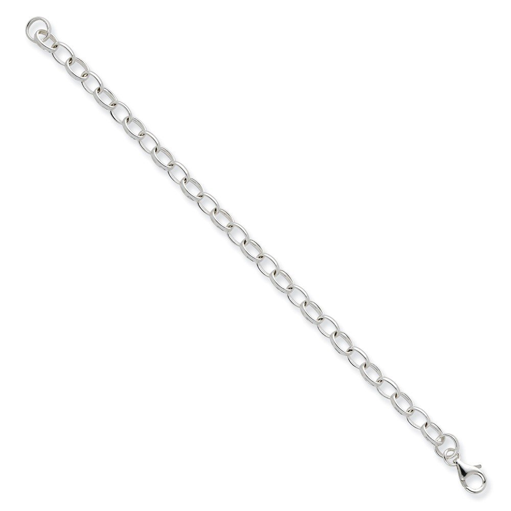 925 Sterling Silver Rhodium Plated Bracelet for Women - 7.5 Inch Adjustable Bangle - Elegant Jewelry Gift for Birthday, Anniversary & Special Occasions