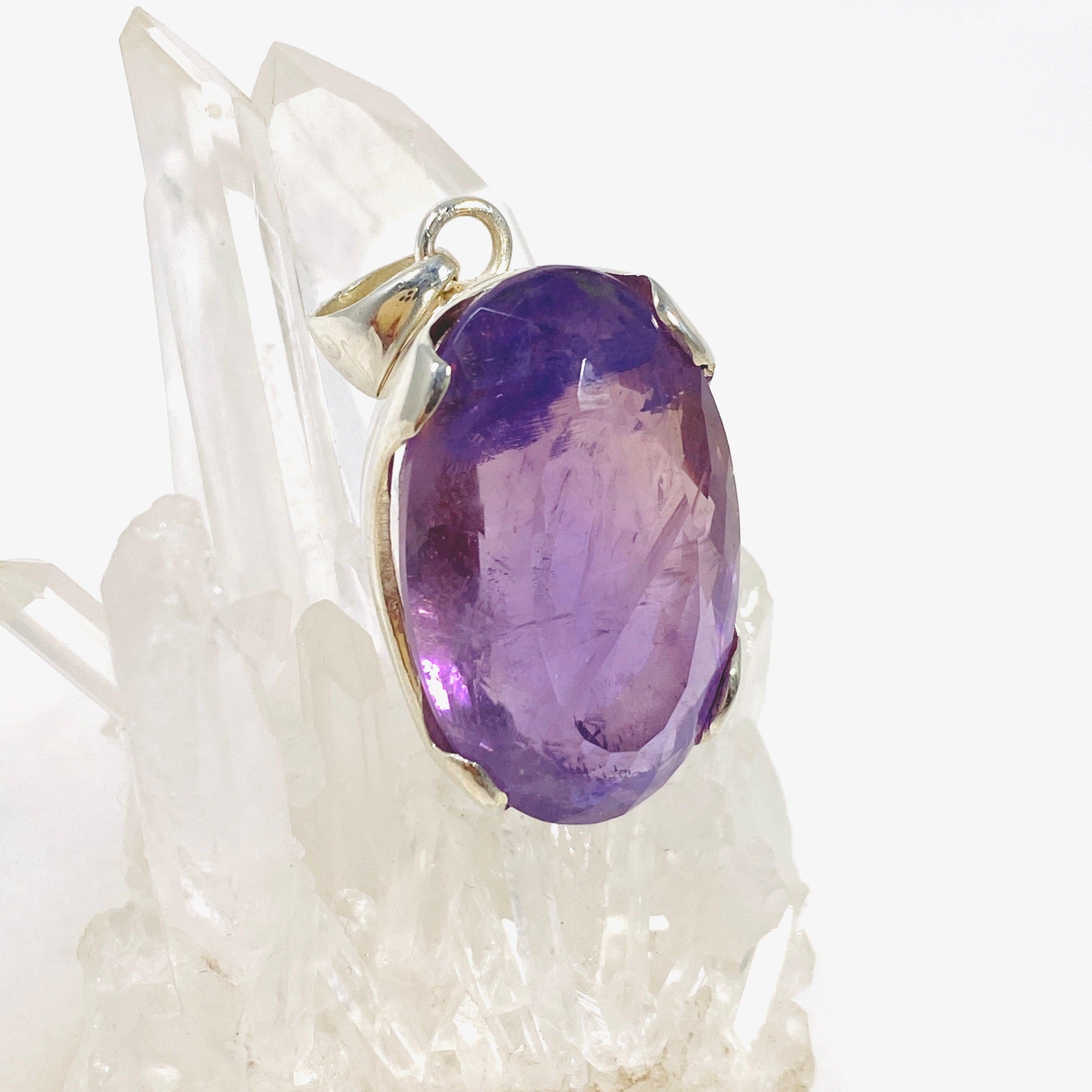 Natural Ametrine Oval Faceted Pendant Necklace KPGJ3380 - Elegant Jewelry for Women, Gift for Her, Perfect for Parties & Special Occasions