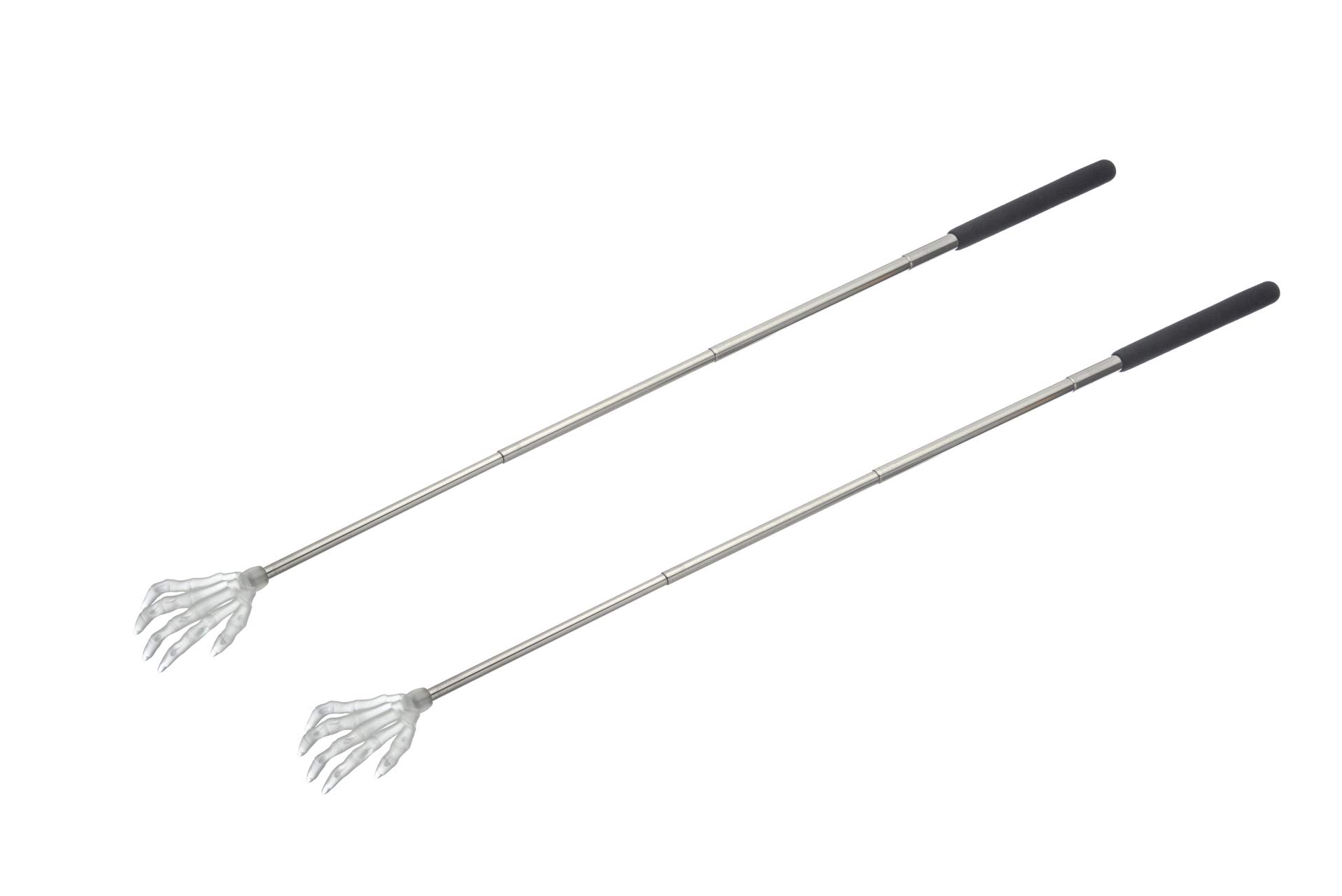 Glow-in-the-Dark Extendable Back Scratcher (2-Pack) - Telescopic Itch Relief Tool for Hard-to-Reach Spots - Perfect for Home, Office & Travel Use - EBS2743GD-12-2