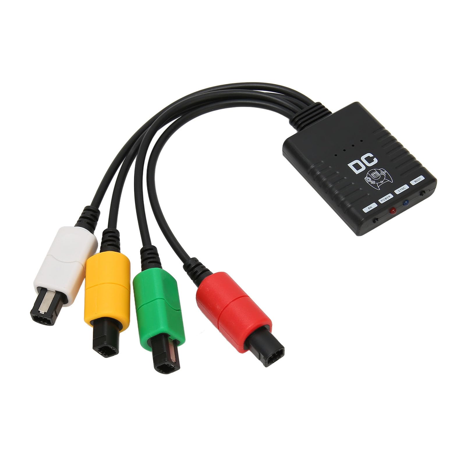 Wireless Bluetooth Controller Adapter for Dreamcast Console - 4 Player Gamepad Converter with LED Indicator - Compatible with Nintendo Switch, PC, and Retro Gaming - Perfect for Multiplayer Gaming and Home Entertainment