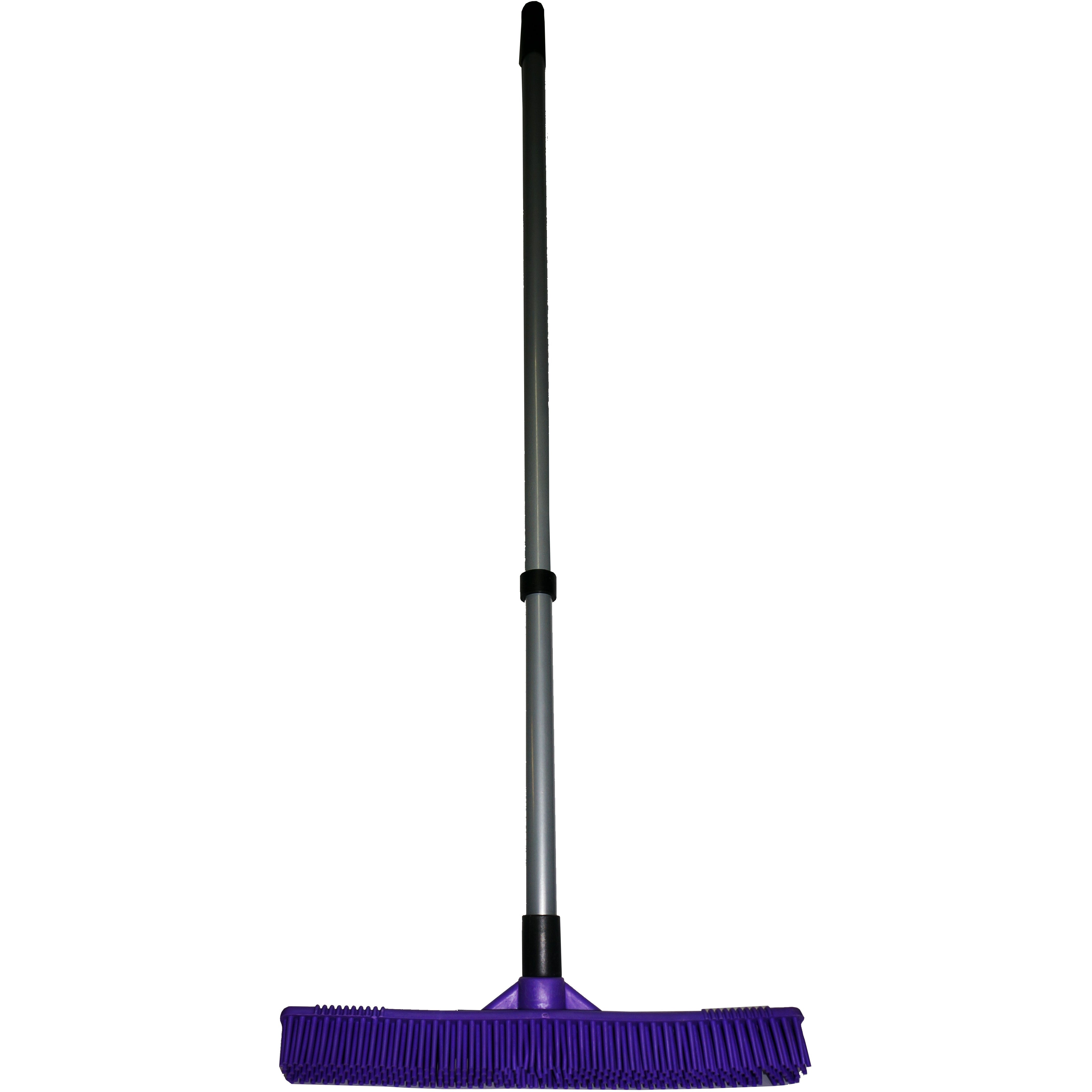 Rubber Broom - Heavy Duty Cleaning Brush for Floors, Carpets & Pet Hair - Perfect for Home, Garage & Outdoor Use