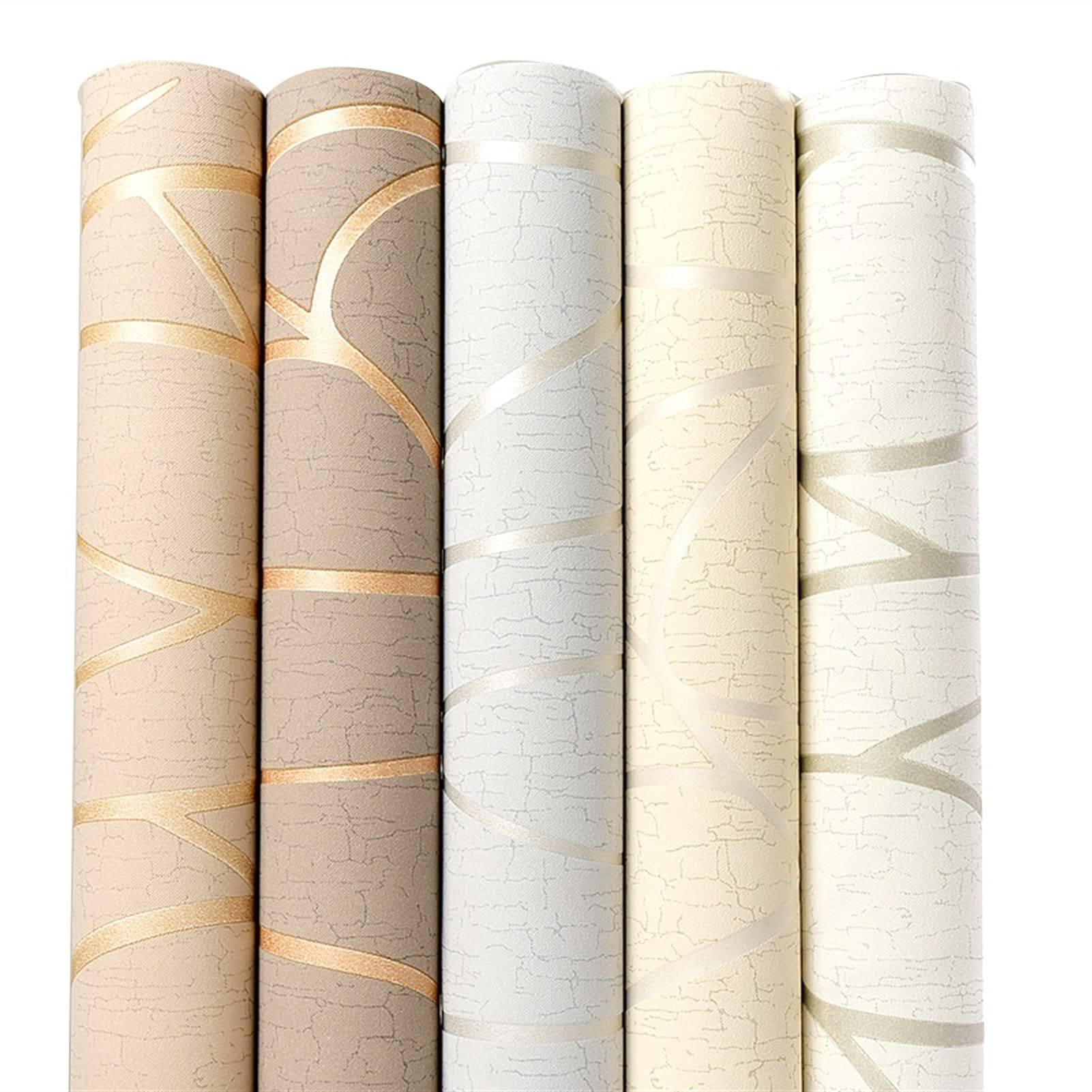 3D Non-Woven Wallpaper for TV Background & Living Room - Vertical Stripes Design | Home Decor & Bedroom Wall Stickers