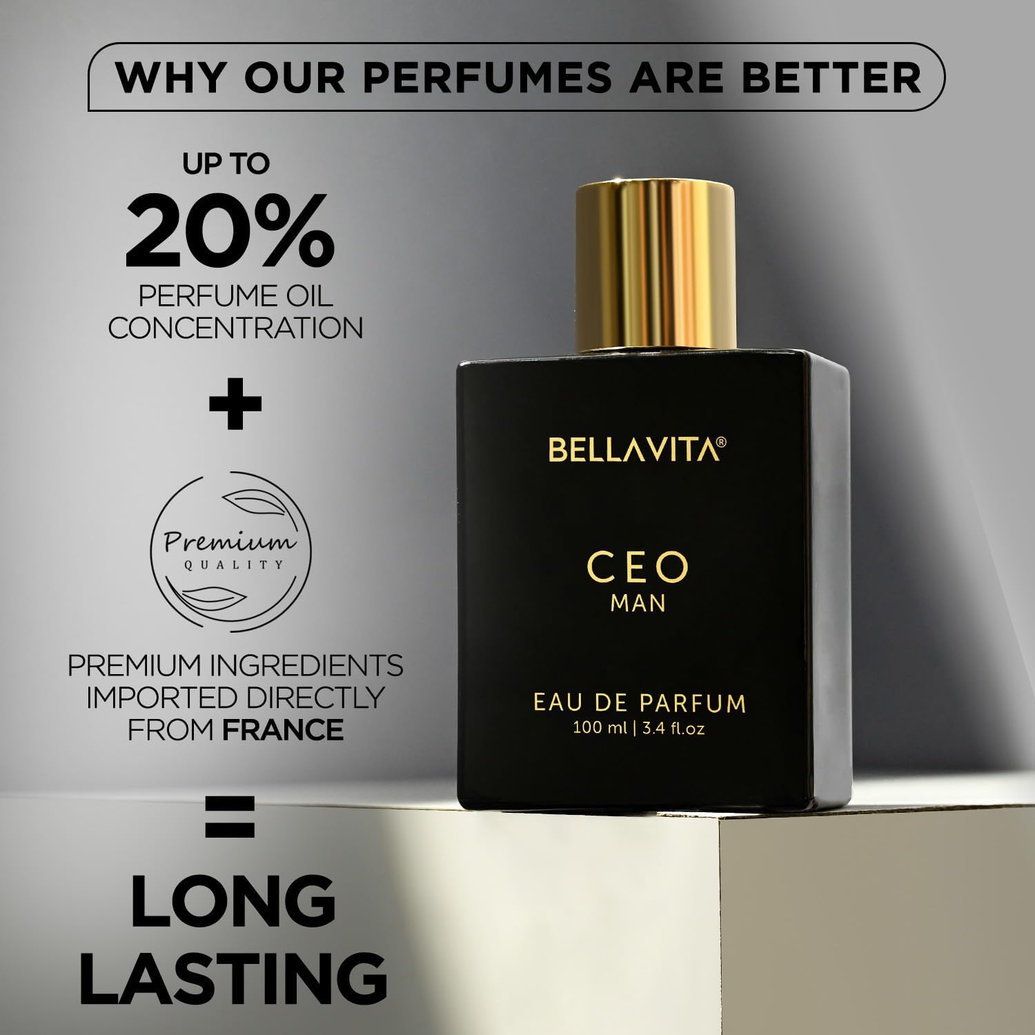 CEO Men & Women Eau de Toilette 3.3 oz (2-Pack) - Fresh Apple, Cedarwood & Mimosa Scent - Long Lasting Perfume for Daily Wear & Travel - Unisex Cologne Gift Set for Work, Date Night & Special Occasions