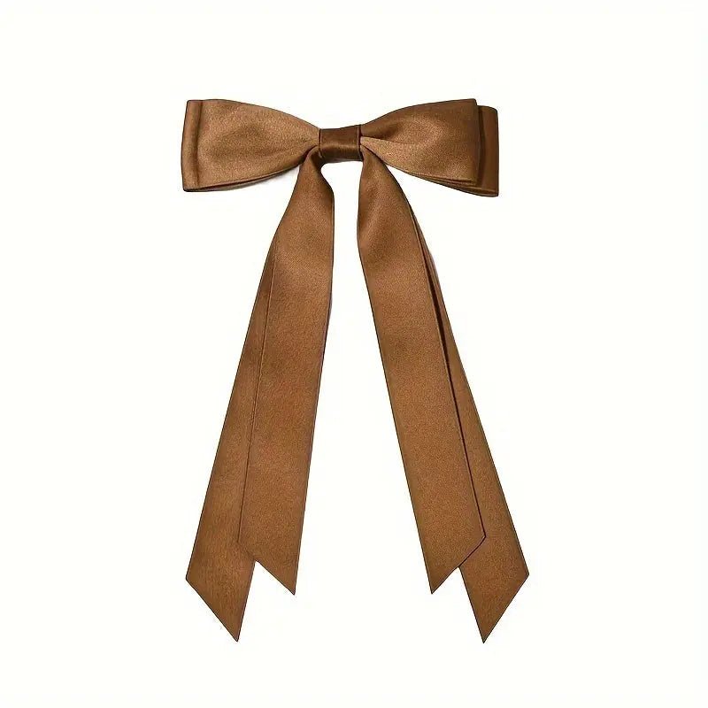 Silky Satin Hair Barrettes with Bows - Elegant Hair Accessories for Women & Girls - Perfect for Weddings, Parties & Everyday Styling