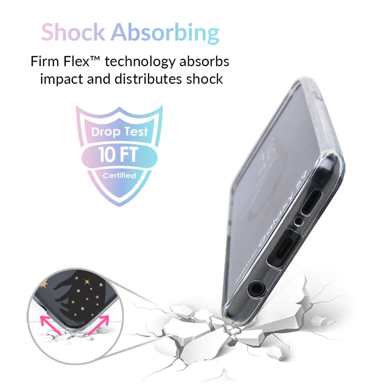 Black Cat Clear Samsung Galaxy Case - Slim Protective Phone Cover for Galaxy S21/S22/S23 - Perfect for Everyday Use & Gift Giving