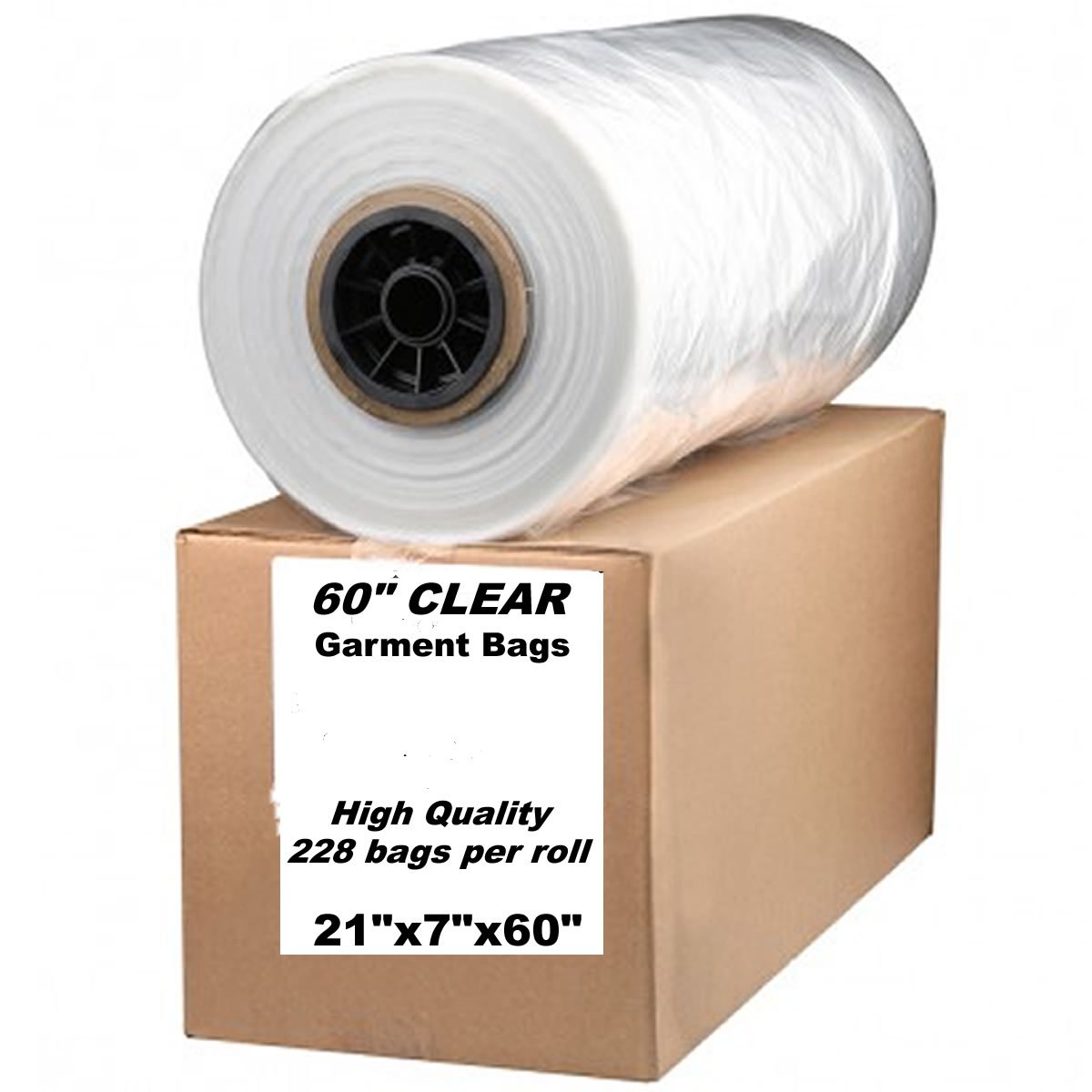 Professional Garland Poly Garment Clear Bags 0.65 Mil - Durable Dry Clean & Laundry Storage Bags (32