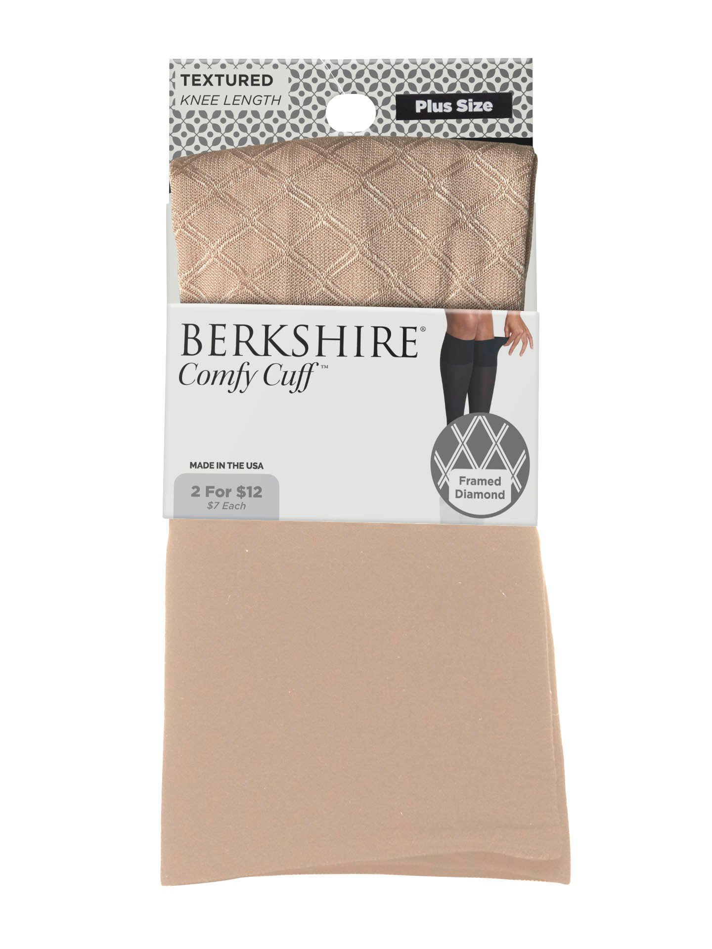 Berkshire Women's Comfortable Cuff Diamond Pattern Trouser Socks - Perfect for Office, Dress Pants & Formal Occasions