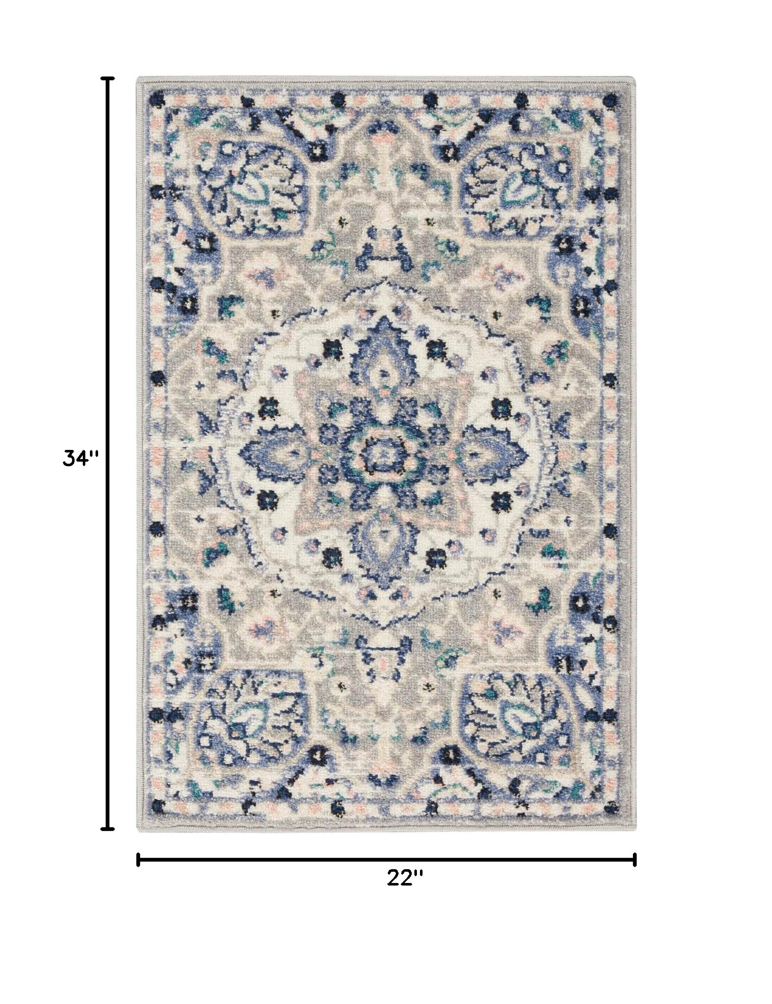 Nourison Passion Grey/Beige 1'10