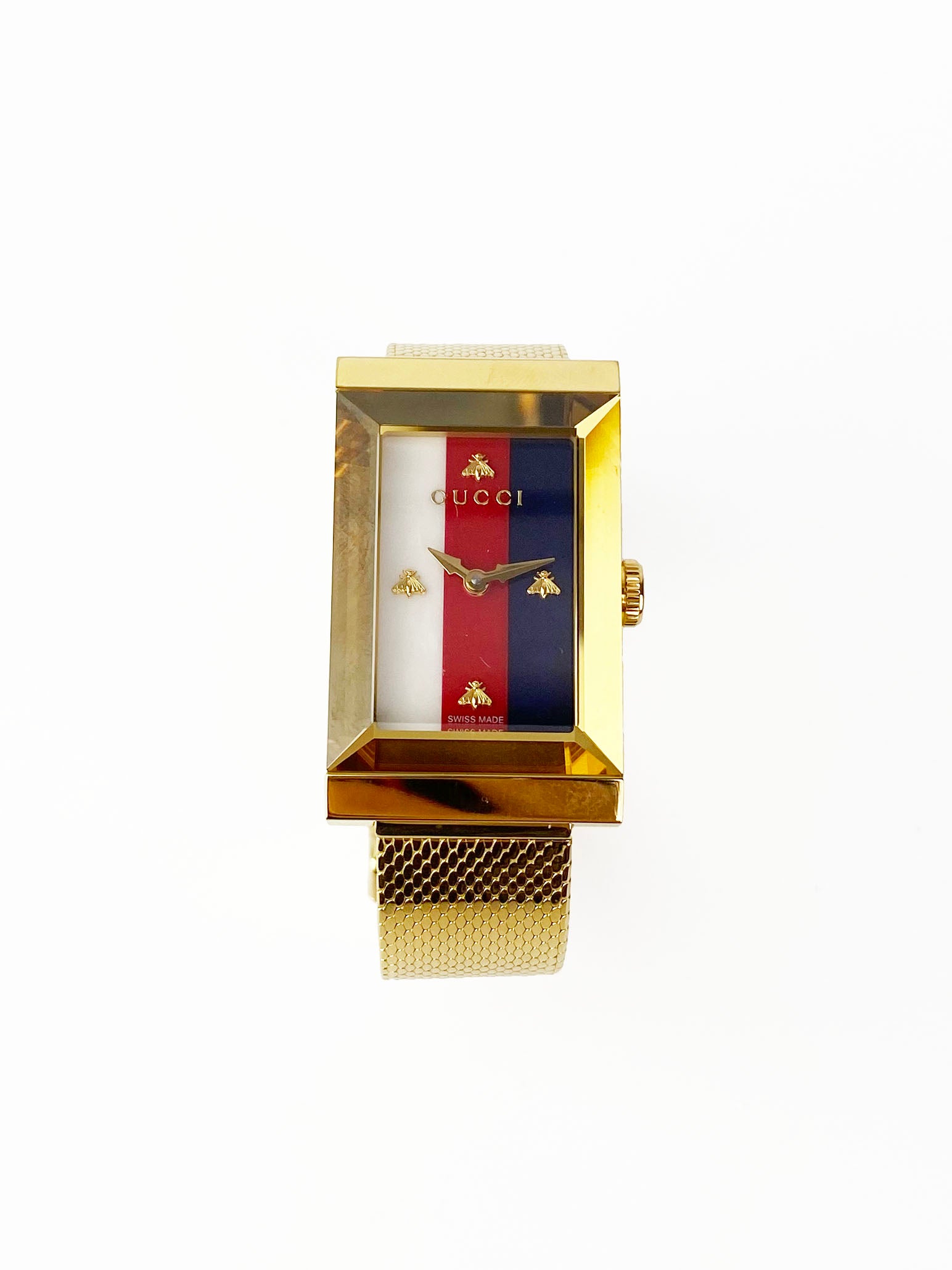Gucci Gold G Frame Watch for Women - Luxury Designer Timepiece with Stainless Steel Band - Perfect for Business, Parties & Everyday Wear