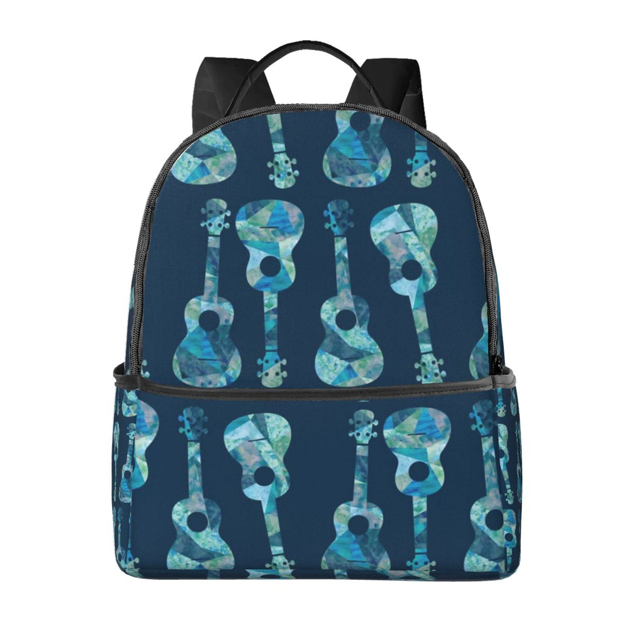 JZDACH Waterproof Lightweight School Backpack for Guitar & Ukulele - Travel Daypack for Boys, Girls & Teens - Perfect for College, High School, Picnic & Outdoor Activities
