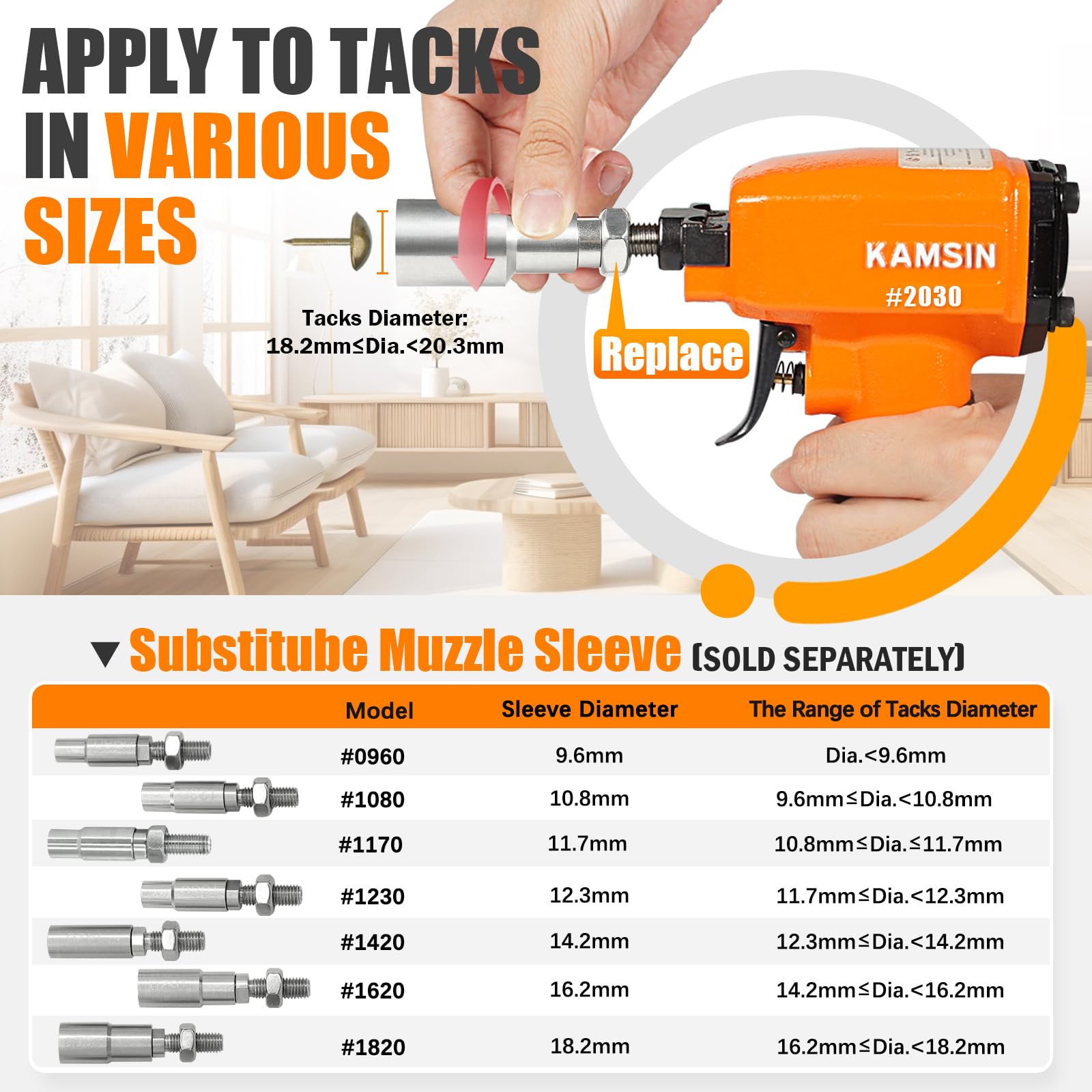 2030 Pneumatic Decorative Nail Gun - 3/8