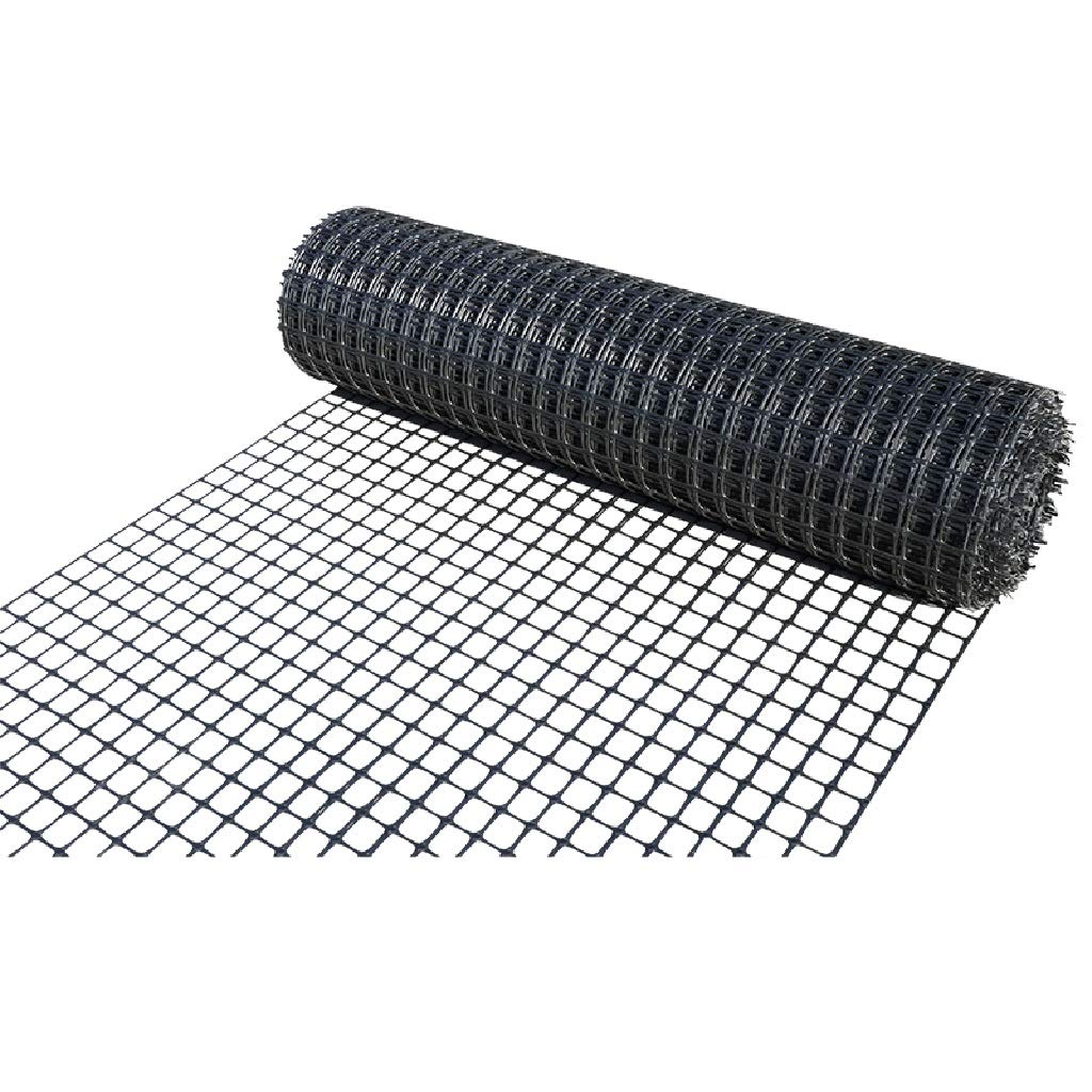 BBGS 1.2M Wide Black Plastic Mesh Fencing - Chicken Wire, Garden Netting & Poultry Barrier (1M Height, Style 3) - Ideal for Chicken Coops, Garden Protection & Plant Support