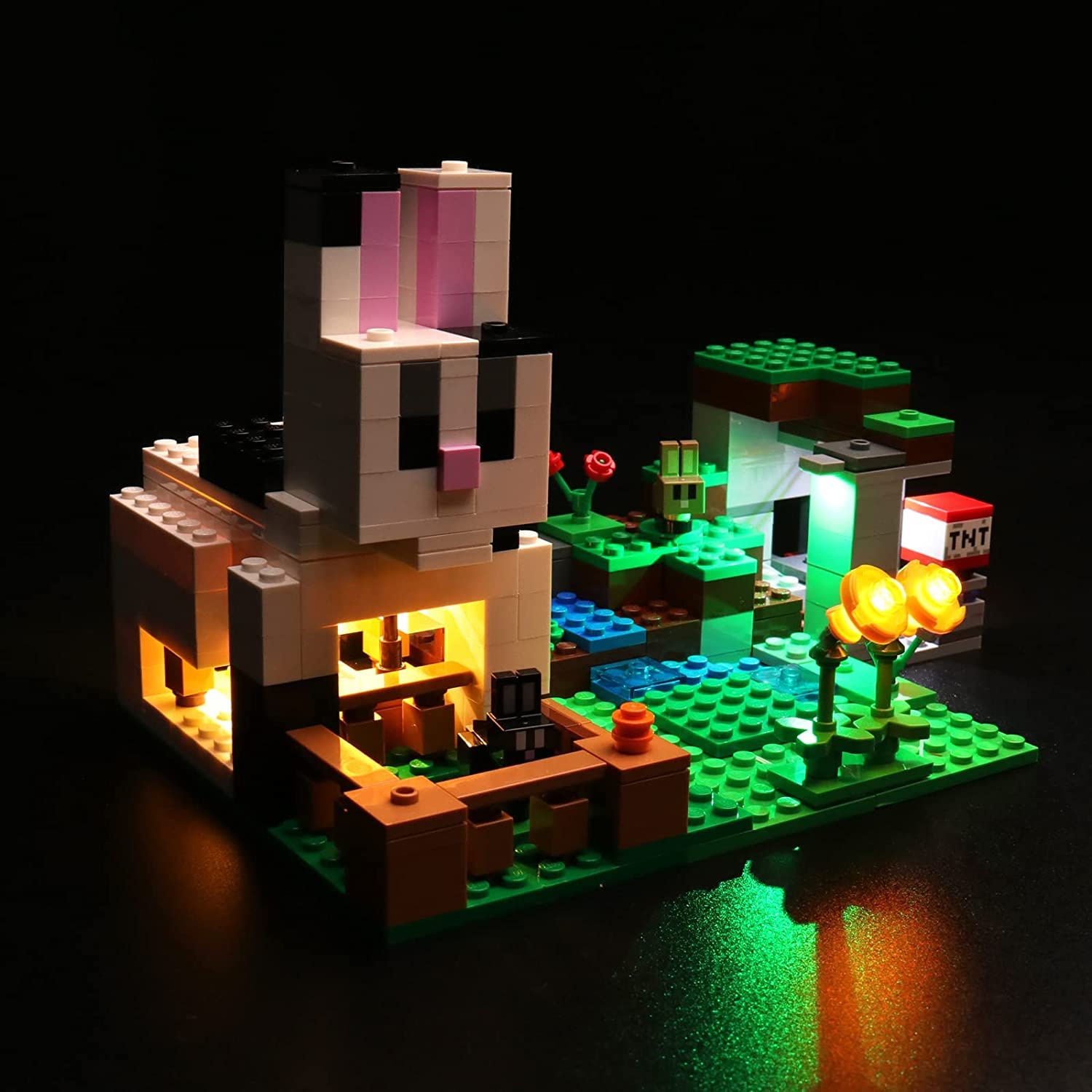 BrickBling LED Light Kit for LEGO Minecraft Rabbit Ranch 21181 - Compatible Lighting Set for LEGO 21181 (Lights Only, No LEGO Included) - Perfect for Nighttime Displays & Minecraft Themed Decor