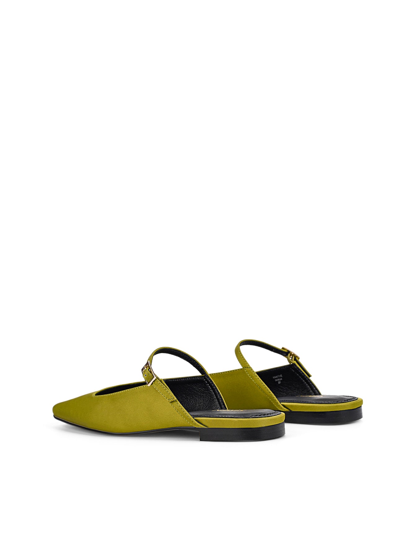 Xanthe Mary Jane Mules - Green Satin Shoes for Women | Comfortable Slip-On Loafers | Perfect for Office, Casual Wear & Special Occasions