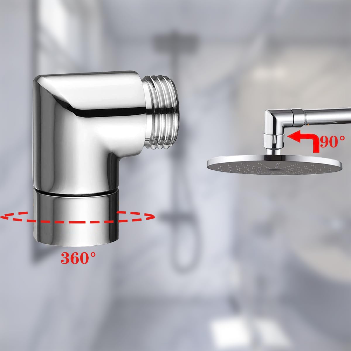 ECOMAID Shower Head Adapter - Solid Brass G1/2