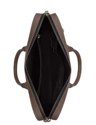 Coach Ethan Slim Briefcase for Men - Premium Leather Business Laptop Bag with Shoulder Strap - Perfect for Office, Work, Travel & Business Meetings