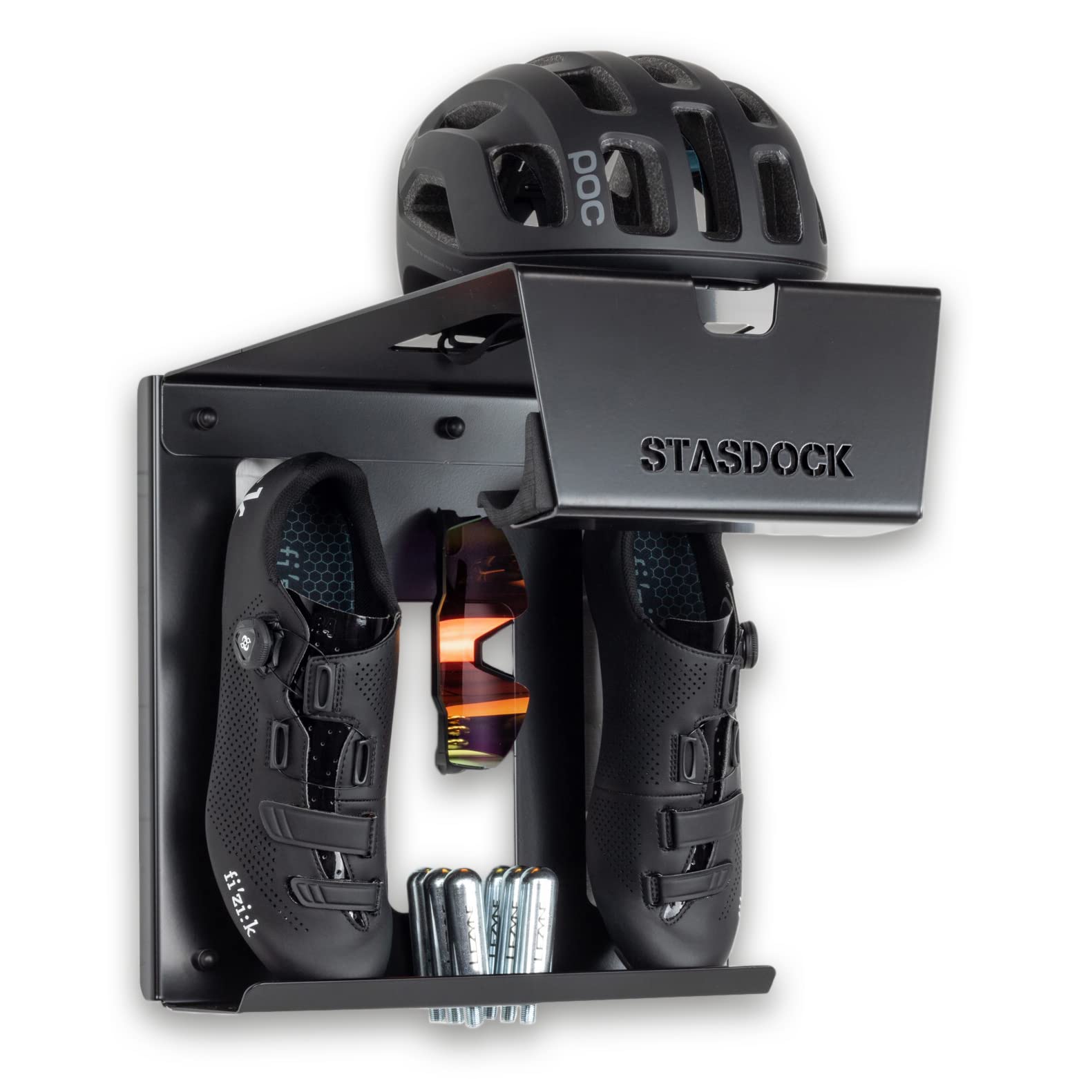 Wall Mount Bike Rack - Heavy Duty Bike Storage System for Road & Mountain Bikes | Space Saving Bike Shelf with Helmet & Shoe Storage | Indoor & Garage Bike Wall Mount | Perfect for Cycling Enthusiasts & Small Spaces