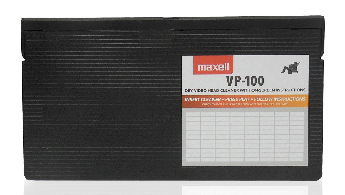 Maxell 290058 VHS Tape Cleaner Dry - Professional VHS Head Cleaning for Clear Playback - Perfect for Home Theater, Vintage VCR Maintenance & Video Archiving