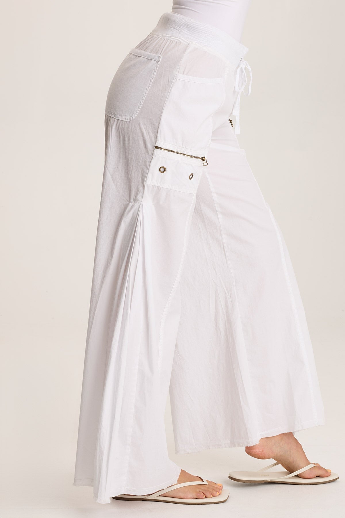 Coline Poplin Wide Leg Pants for Women - Comfortable High Waisted Linen Trousers - Casual Summer Palazzo Pants for Office, Travel & Everyday Wear