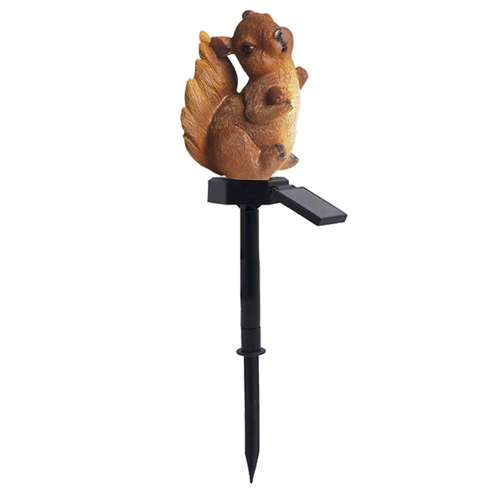 Solar Powered Squirrel Garden Statue - Cute Outdoor Solar Light for Courtyard, Landscape & Primitive Country Home Decor | Perfect for Patio, Yard & Garden Decorations
