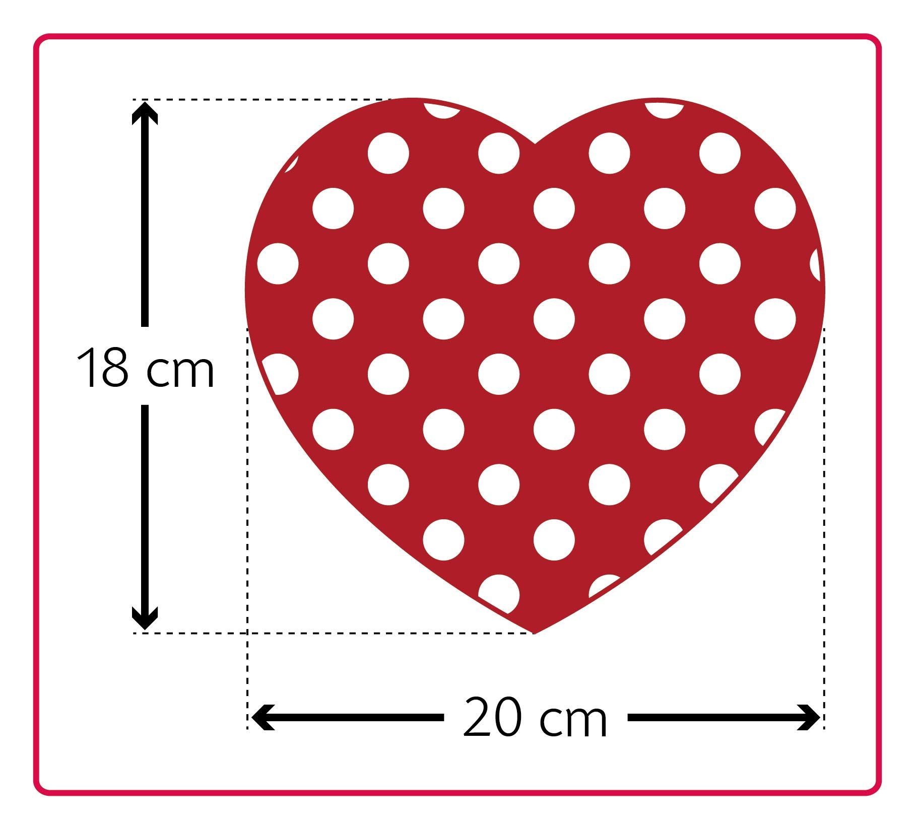 Leschi Wheat Bag - Unscented Microwavable Heating Pad for Stomach, Lower Back & Heart Pain Relief - Large Red Polka Dot Design - Perfect for Muscle Relaxation, Menstrual Cramps & Stress Relief