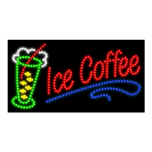 LED Coffee Sign - Ice Coffee Neon Light for Cafe, Bar, Restaurant & Home Decor - Perfect for Coffee Shops, Kitchens, and Gifts