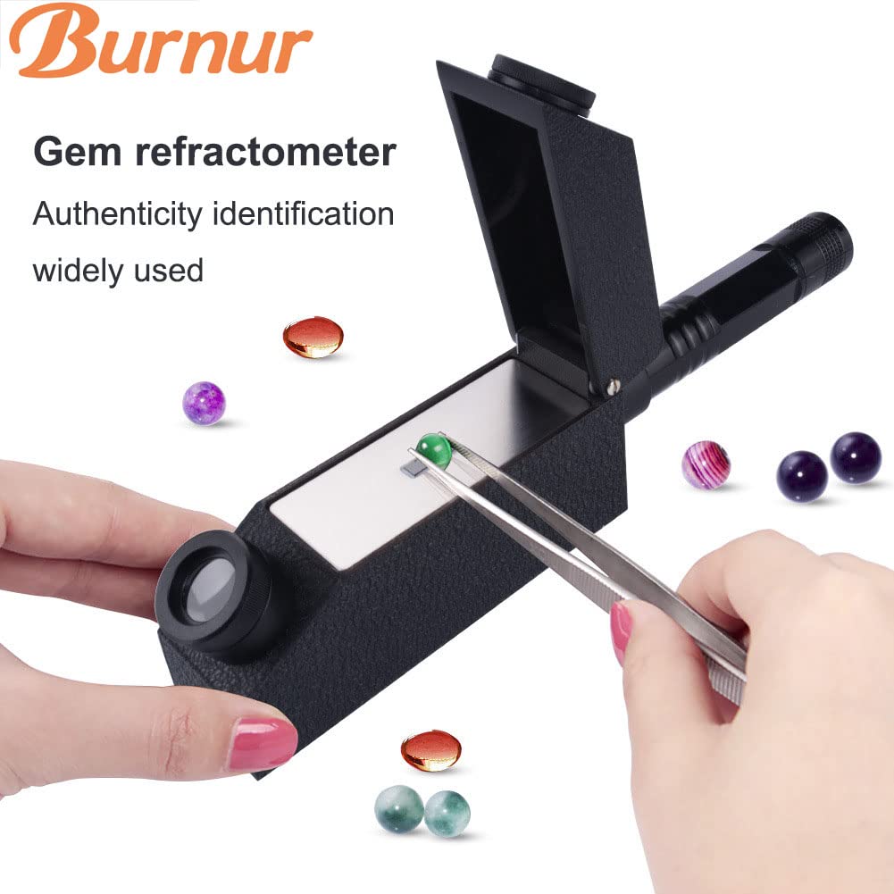Presidium RHG181 Gem Portable Refractometer 1.30-1.81 RI - Professional Gemstone Tester for Jewelry, Diamonds, Gold & Silver - Lab-Grade Refractometer for Accurate Gem Identification (Perfect for Jewelers, Gemologists & Pawn Shops)