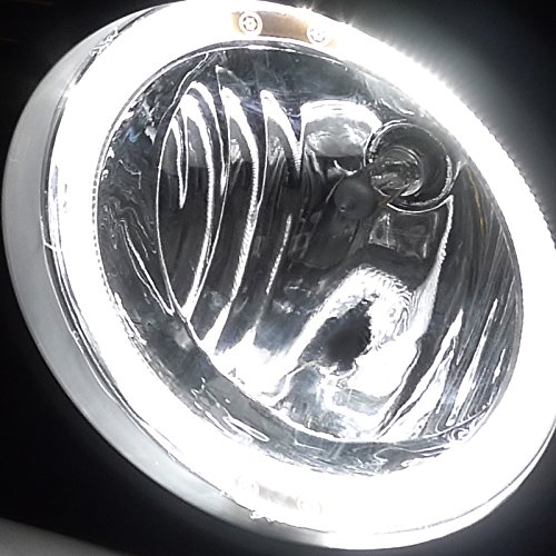 Spec-D Tuning HG-MST05HFOGBK Black Halo LED Fog Lights with Grille for 2015-2023 Ford Mustang Coupe & Convertible | Upgrade Headlight Style & Night Visibility | Perfect for Street Racing & Car Shows