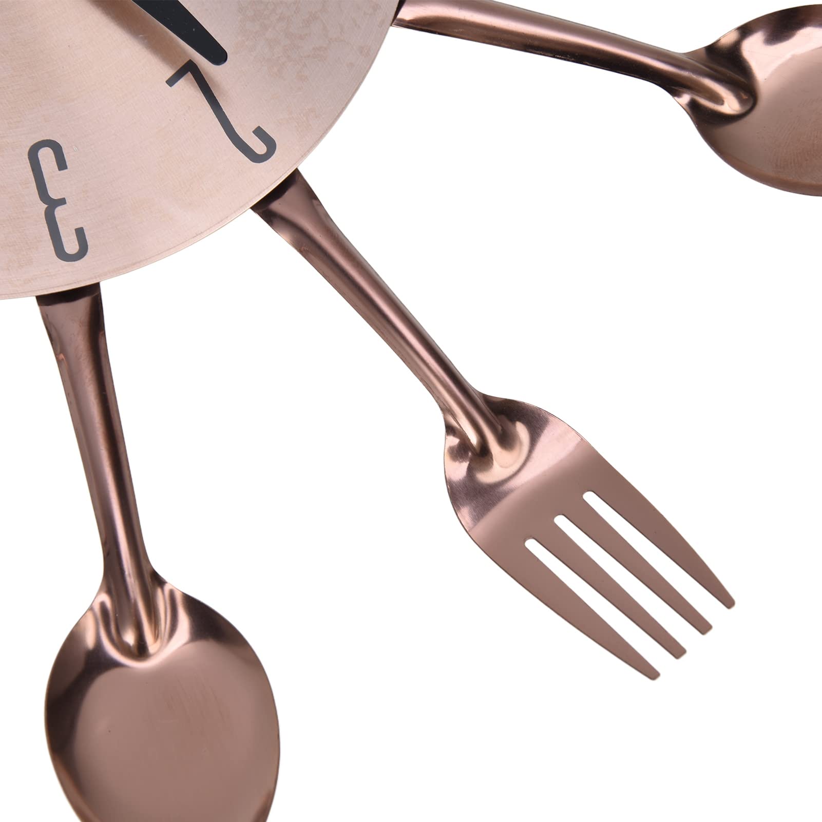 Modern 3D Mirror Surface Cutlery Wall Clock - DIY Kitchen Utensil Spoon Fork Wall Decor for Home, Living Room, and Kitchen Decoration, Perfect for Dining Area and Breakfast Nook