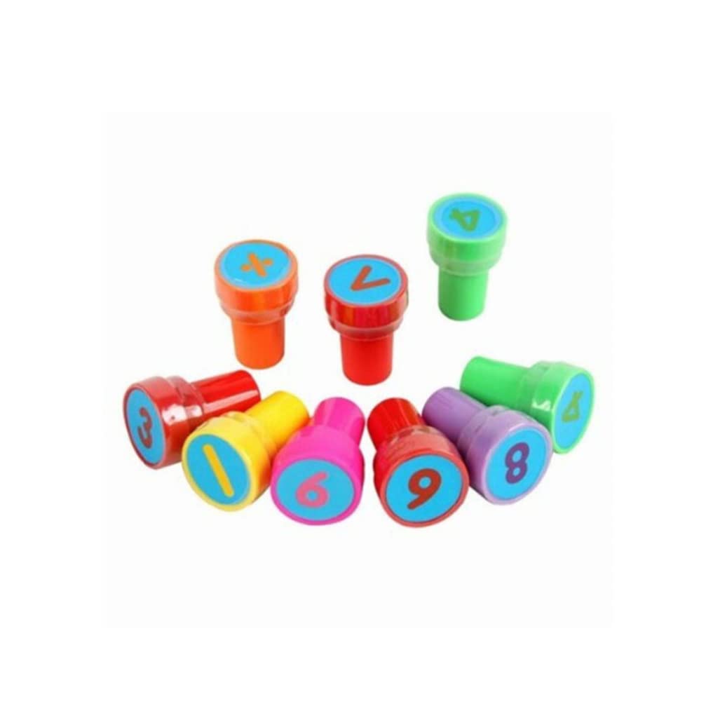 26-Piece Number Math Self-Inking Stamps Set - Fun Learning Toys for Kids & Teachers | Kindergarten Educational Tools | Perfect for Ages 3-15 | Great for Homework, Classroom Activities & Homeschooling