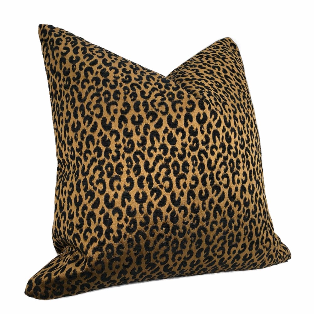 Thandi Coppery Brown Leopard Spot Pillow Cover - Soft Decorative Throw Pillow Case for Couch, Bedroom & Living Room - 18x18 Inches - Home Decor Accent