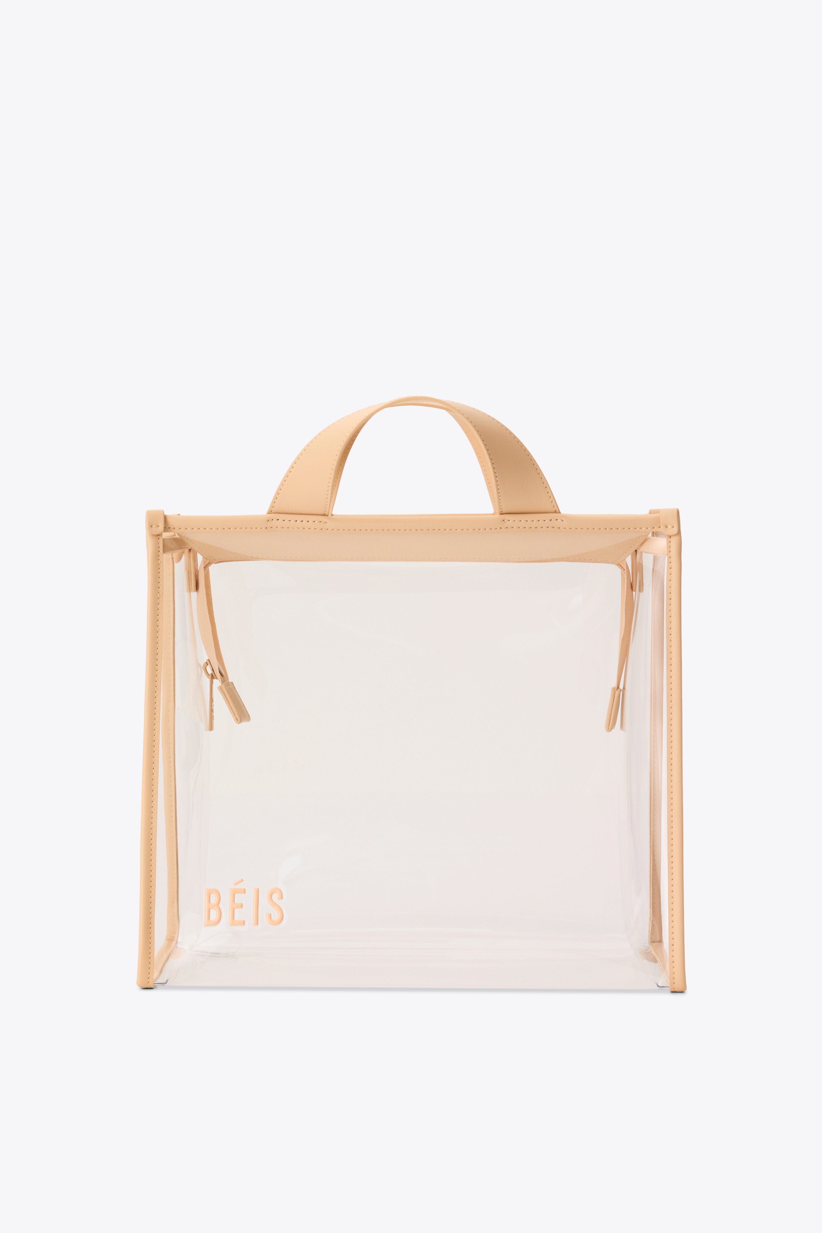 Premium Beige Stadium Tote Bag - Large Durable Canvas Shopper for Women - Perfect for Work, Gym, Beach & Weekend Getaways