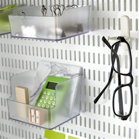 Translucent Peg Board Boxes - Various Sizes for Organizing Tools, Craft Supplies & Small Parts | Perfect for Garages, Workshops & Craft Rooms