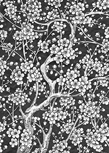 Ceramic Decals - Cherry Blossom Design (Black) for DIY Pottery, Mugs & Home Decor