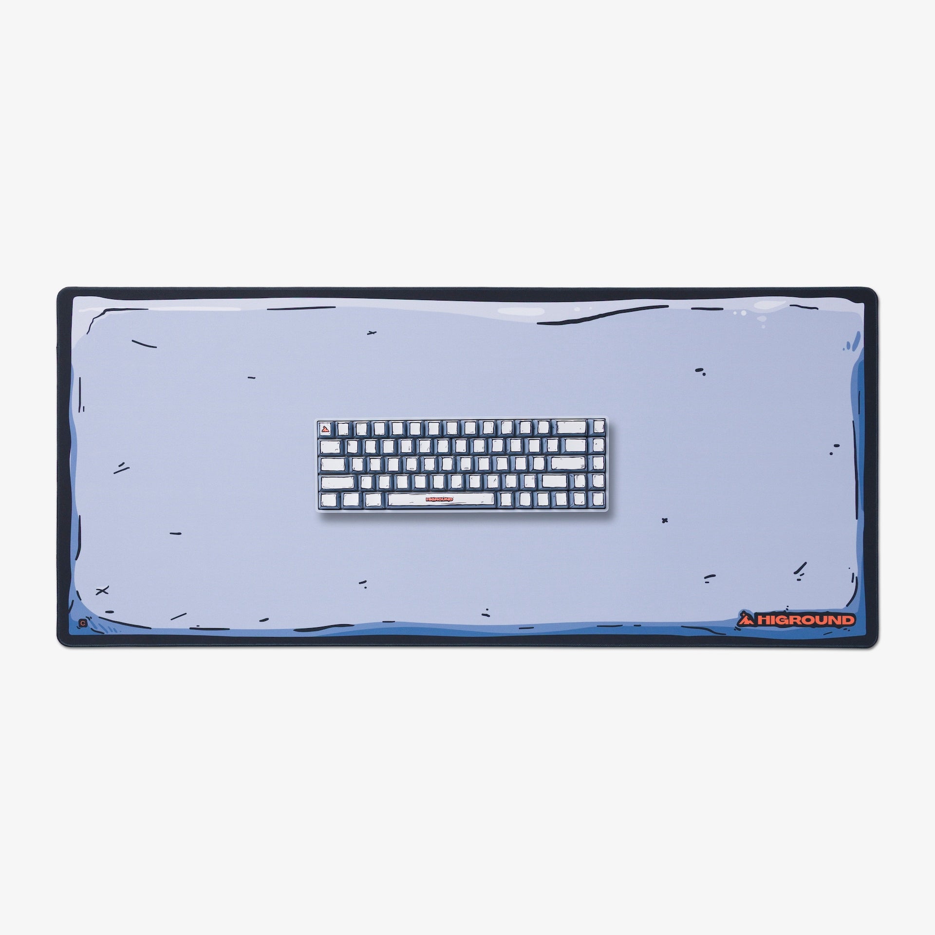 CELSHADE Grey Bundle - Basecamp 65+ Keyboard & Control Mousepad XL Set for Gaming & Office Work