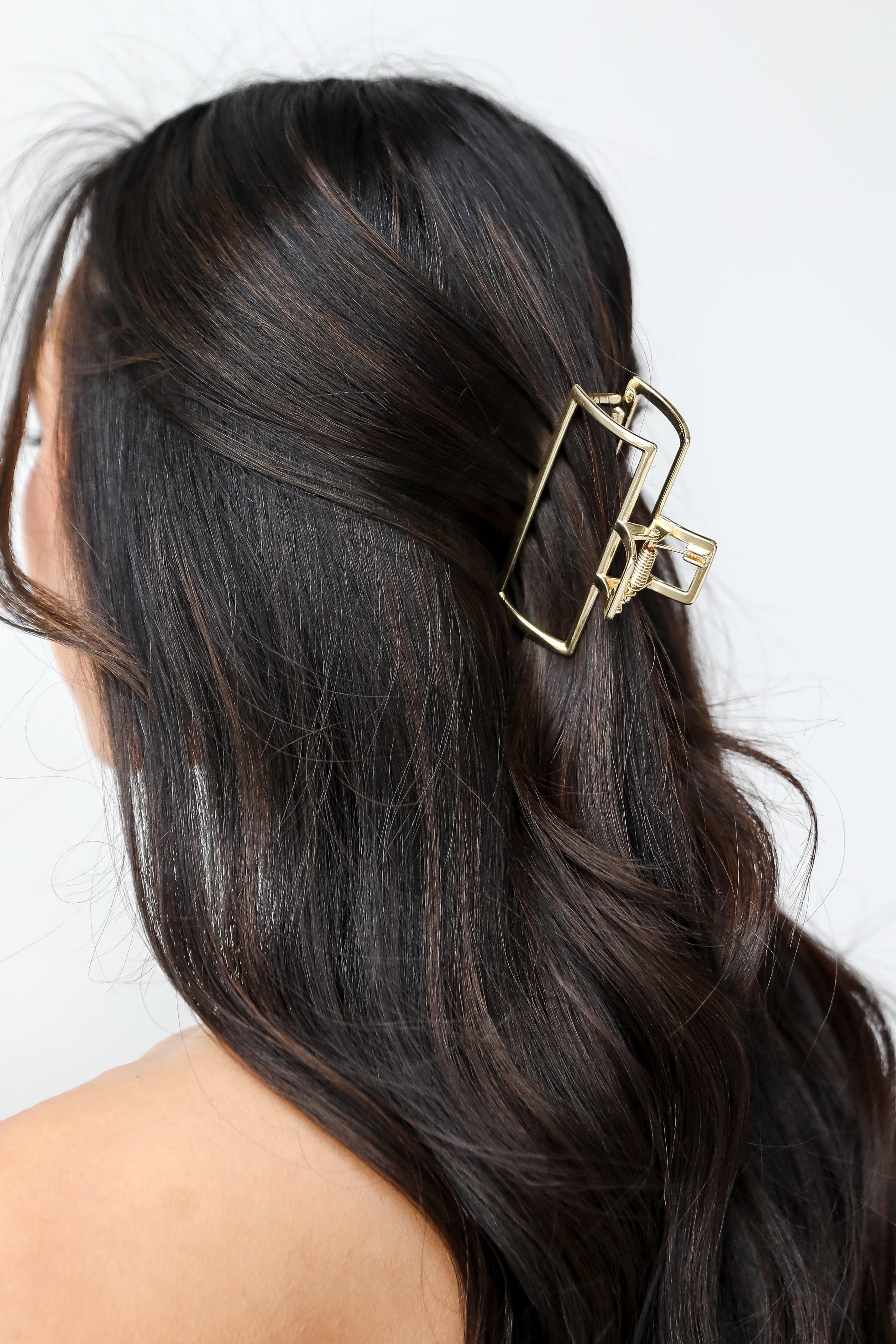 Allie Gold Claw Hair Clip for Women - Elegant Hair Claw Clips for Ponytails, Buns & Updos - Non-Slip Hair Accessories for Daily Use, Parties & Weddings