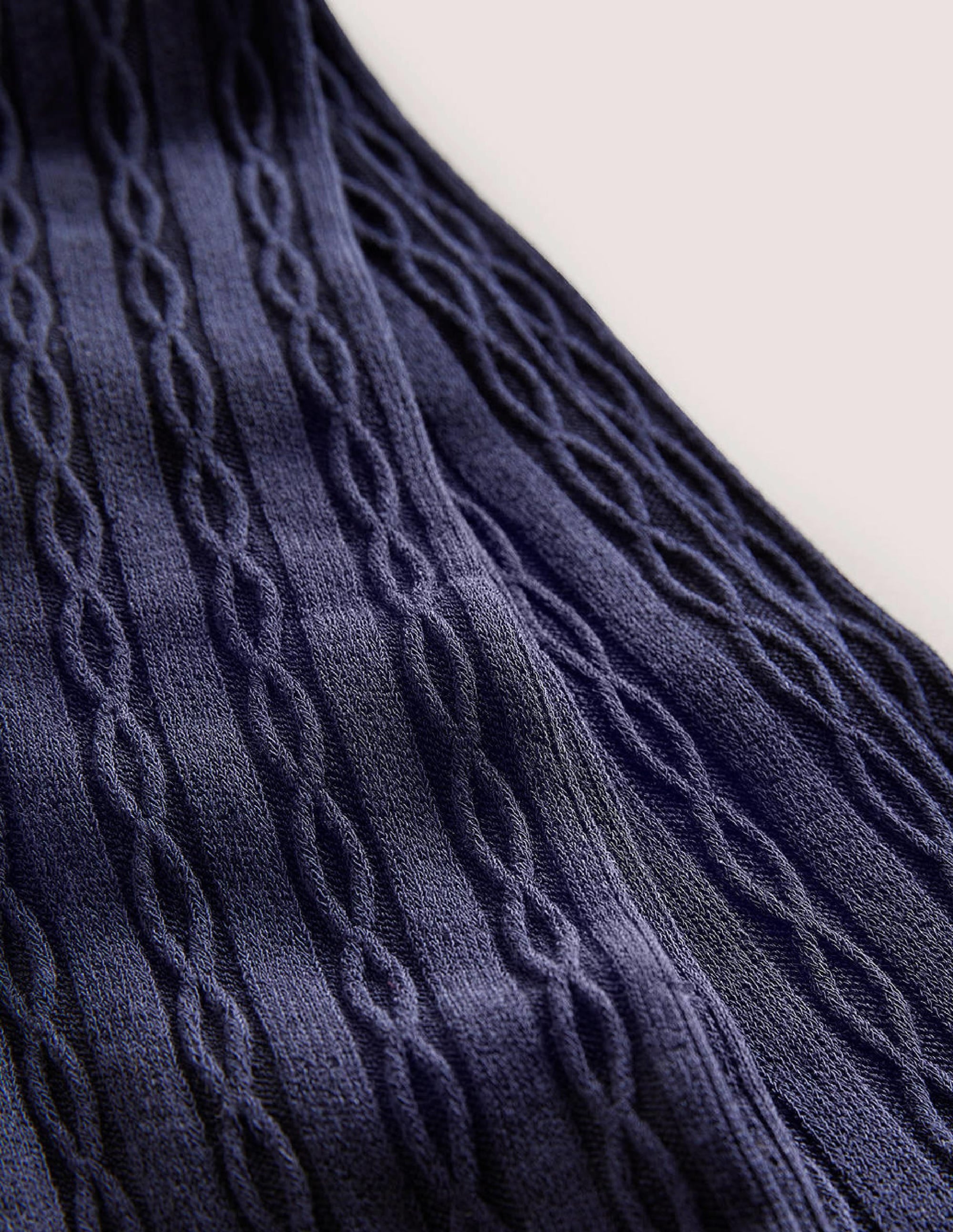 Warm Cable Knit Stockings for Women - Navy Blue Winter Tights - Perfect for Cold Weather, Office Wear & Holiday Outfits