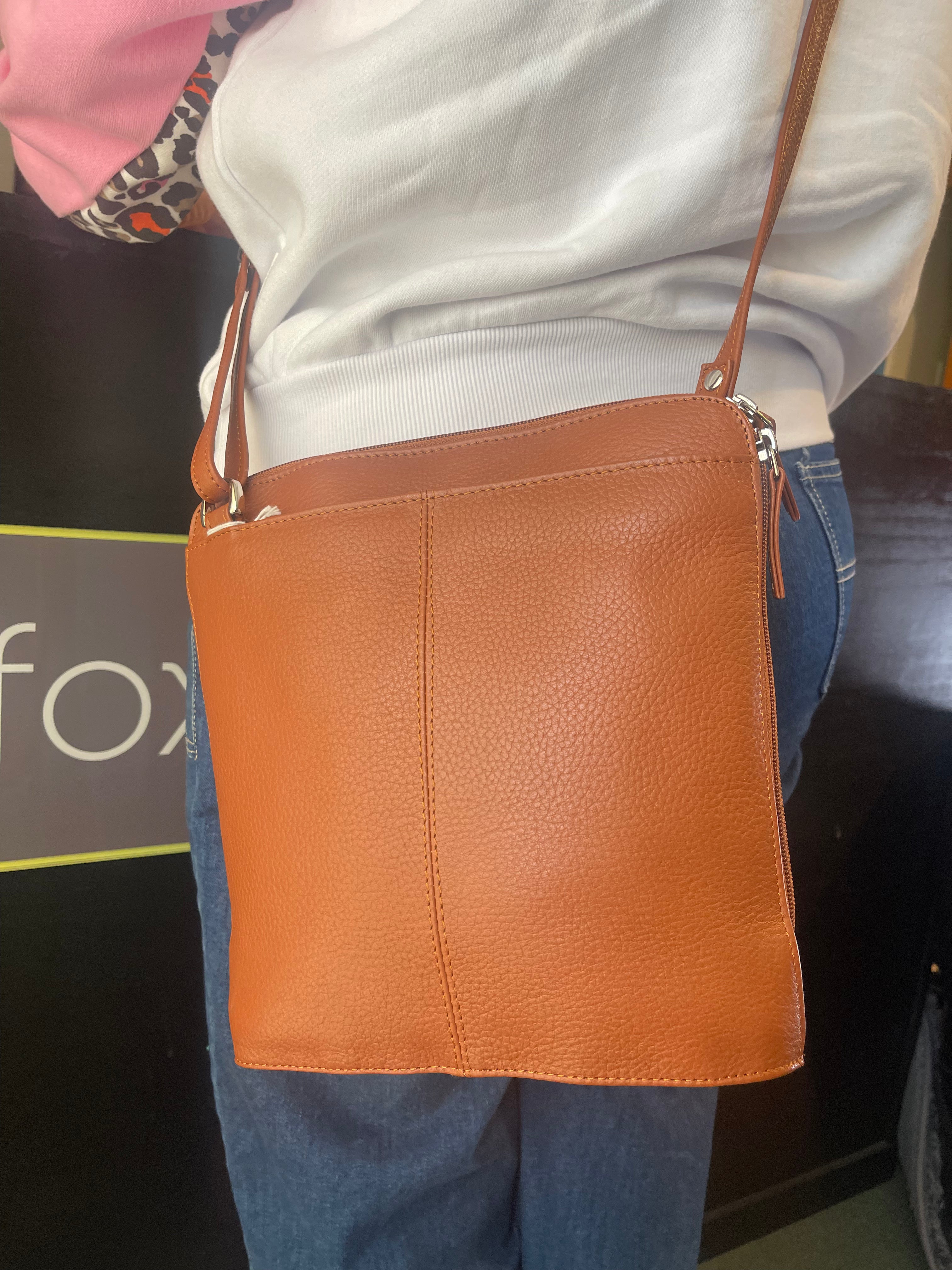 Paris Leather Handbag for Women - Stylish Tan Crossbody Purse with Adjustable Strap | Perfect for Work, Travel & Everyday Use