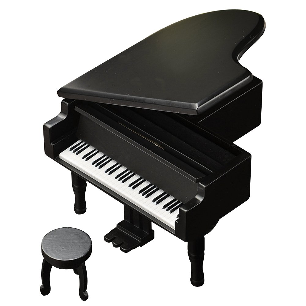 Handcrafted Wooden Piano Music Box - Plays 'Für Elise' - Perfect for Romantic Gifts, Wedding Anniversaries & Home Décor