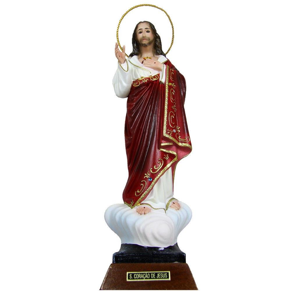 Handcrafted Sacred Heart of Jesus Religious Statue - Authentic Portuguese Catholic Home Decor for Prayer Altar & Spiritual Gifts