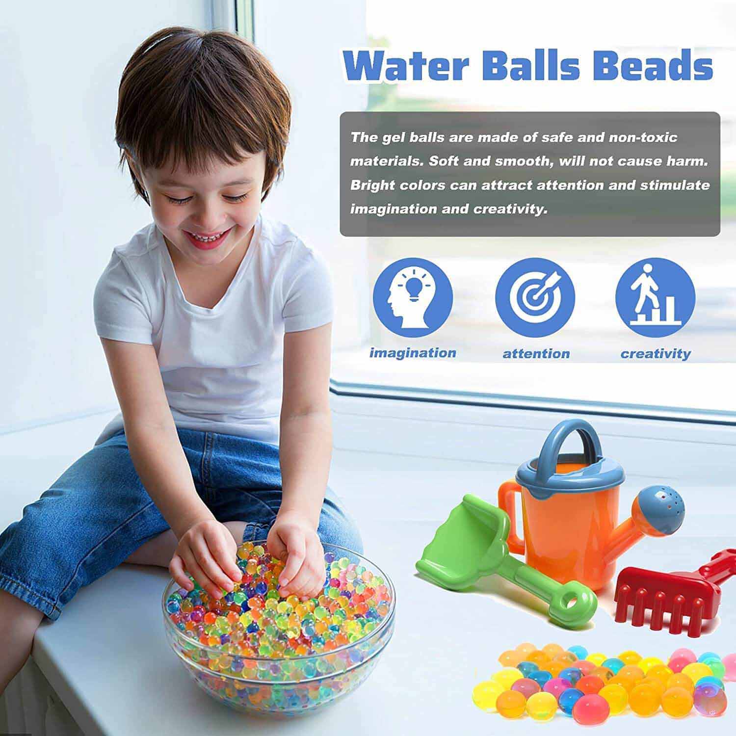 8 Colors 7-8mm Gel Ball Blaster Refill Ammo - 10,000pcs Water Beads for SplatRBall, Gel Blaster & Outdoor Shooting Games - Perfect for Backyard Battles, Team Competitions & Tactical Training