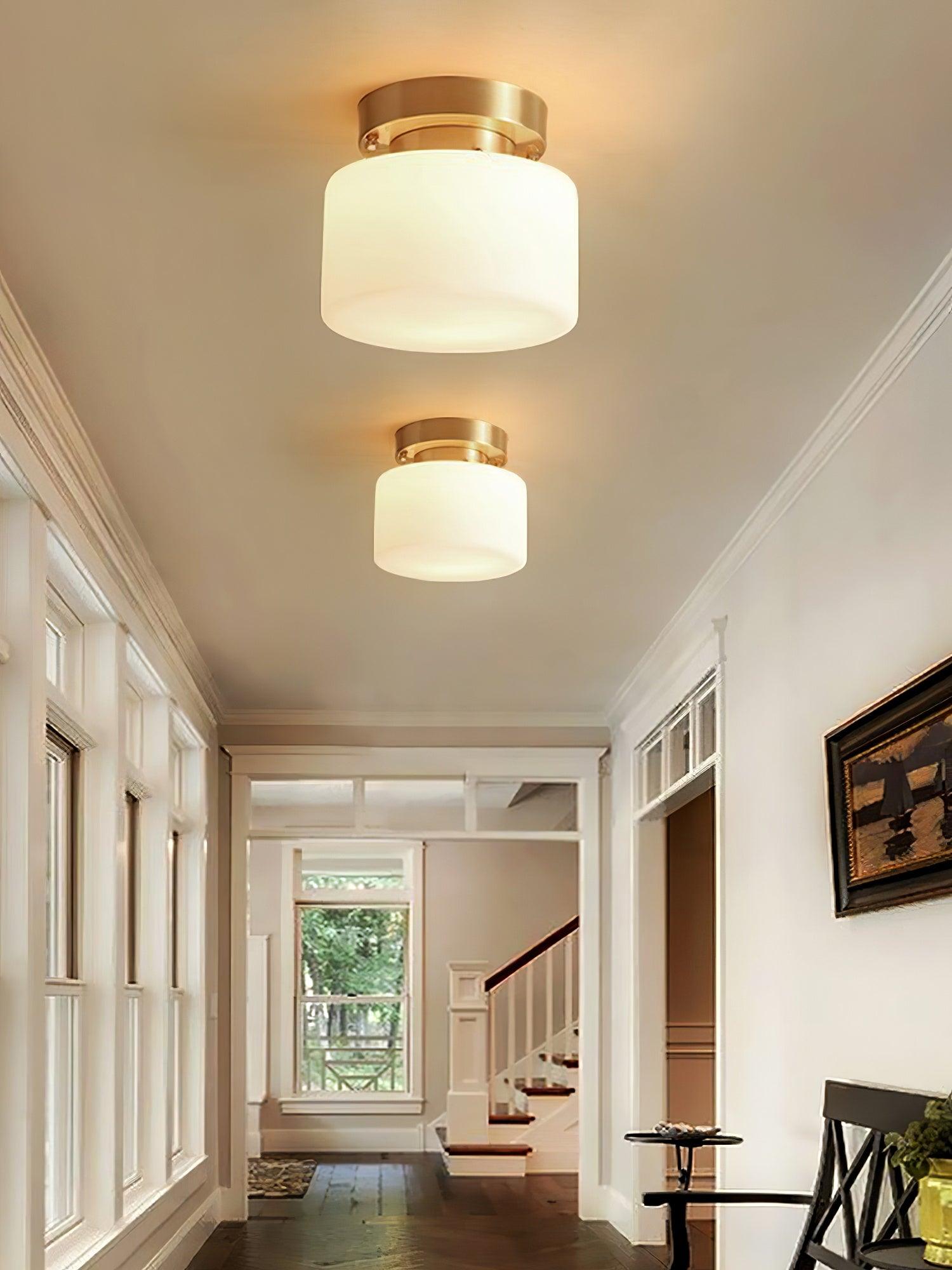 Clinio Flush Mount Ceiling Light - Modern LED Fixture for Bedroom, Kitchen & Hallway Lighting - Energy Efficient Dimmable Ceiling Lamp