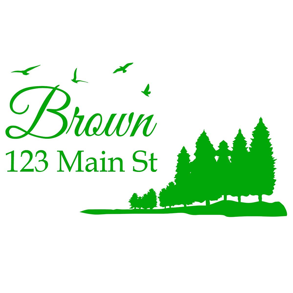 VWAQ Custom Mailbox Address Decal - Personalized Family Name Sticker for Home & Garden Decor - Weatherproof Vinyl Lettering - CMB29 (Green) - Perfect for Mailbox, Front Door & House Number Signage