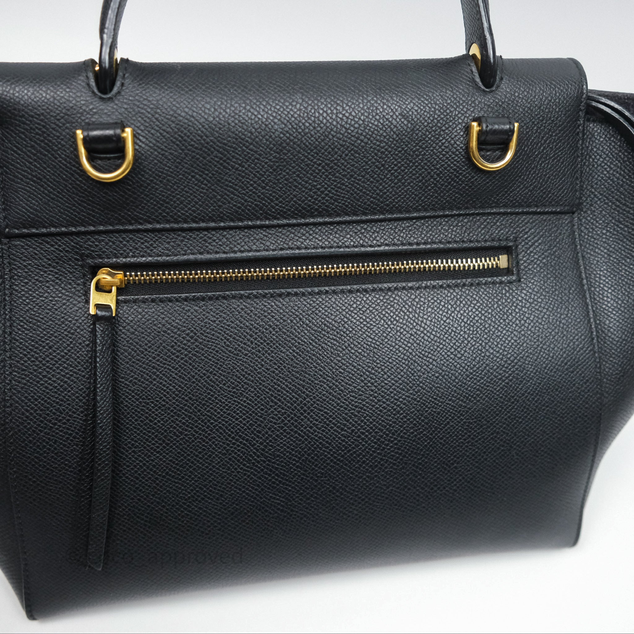 Celine Micro Belt Bag in Black Grained Calfskin with Gold Hardware - Luxury Crossbody Bag for Women, Perfect for Work, Travel & Evening Events