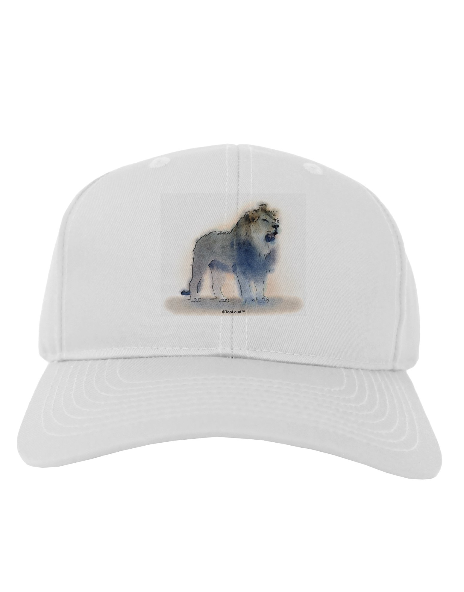 TooLoud Lion Watercolor 2 Adult Baseball Cap - Adjustable Unisex Sun Hat for Men & Women - Perfect for Outdoor Sports, Hiking, Golfing and Casual Wear