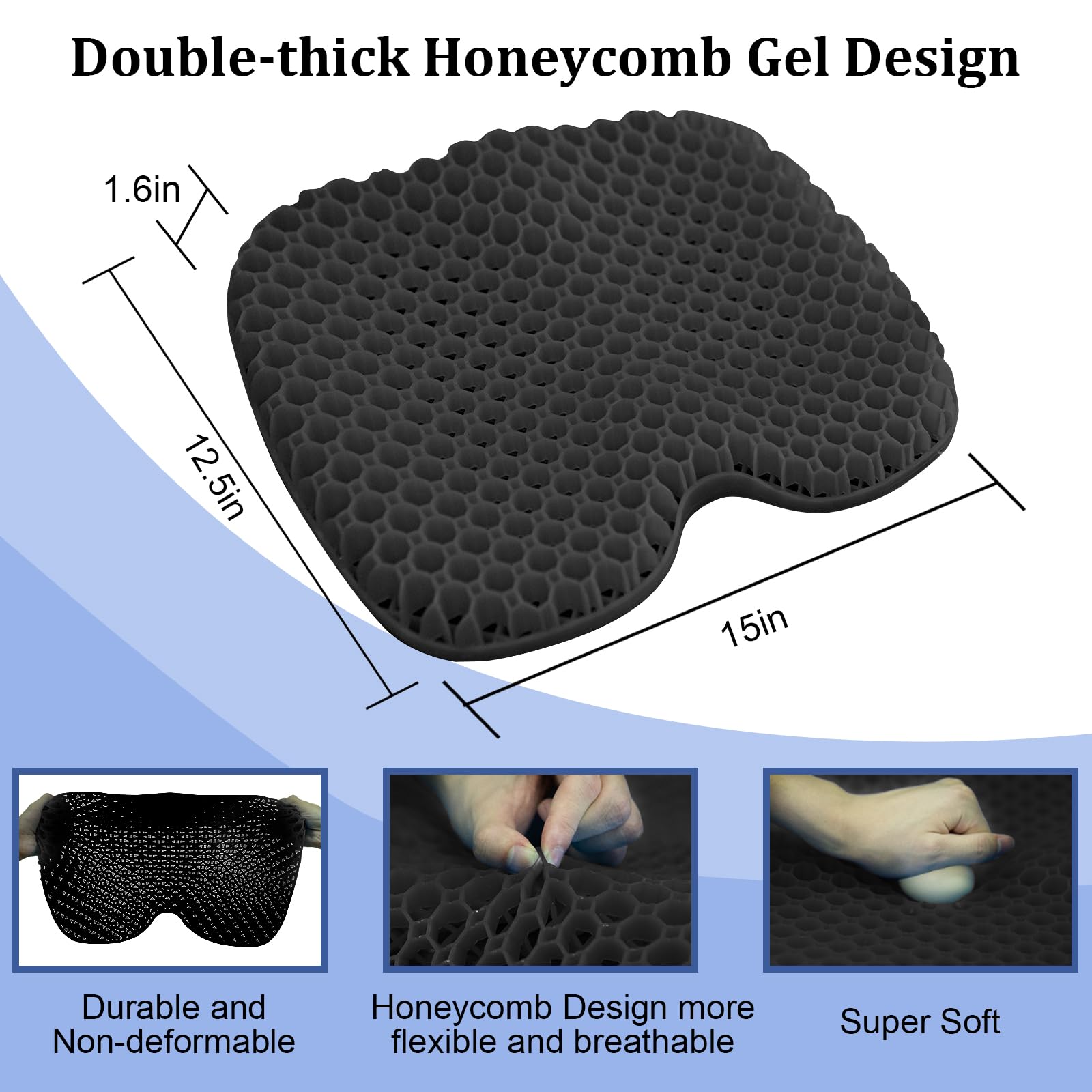 **Premium Anti-Slip Kayak Seat Cushion – Thick Waterproof Gel Pad for Kayak, Canoe & Rowing – Comfortable & Durable Kayak Accessory for Fishing & Outdoor Adventures – Ideal for Long Trips & Rough Waters**
