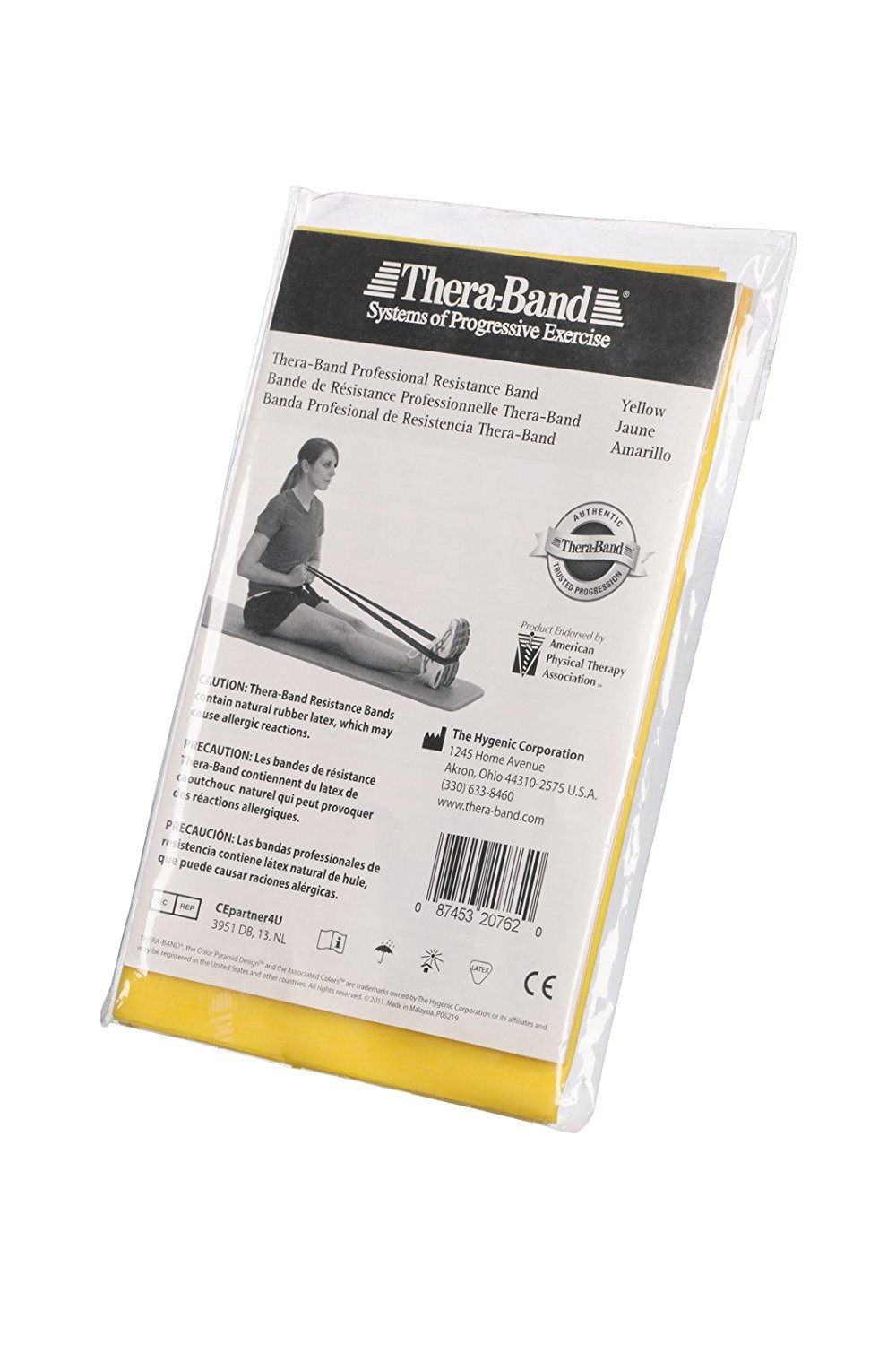 THERABAND Resistance Bands - 5 Foot Latex Exercise Bands (30 Pack) for Strength Training, Physical Therapy & Home Workouts | Yellow Thin Bands for Beginners | Perfect for Pilates, Rehab & Full Body Toning